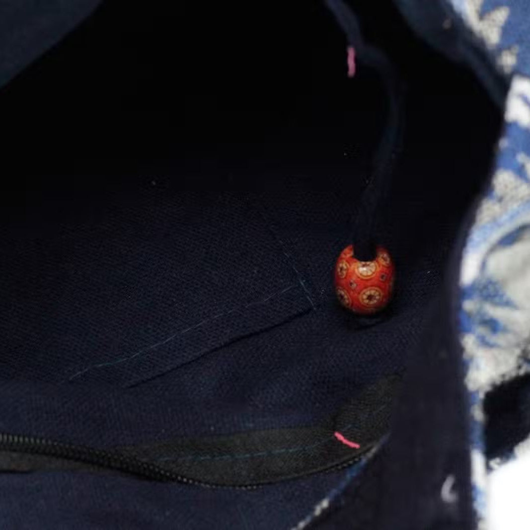 Kathmandu Cotton Cross-Body Bag - Dusk / Blue