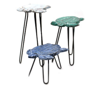 Set of 3 Eco-Friendly Gamal or Albasia Wooden Plant Stands