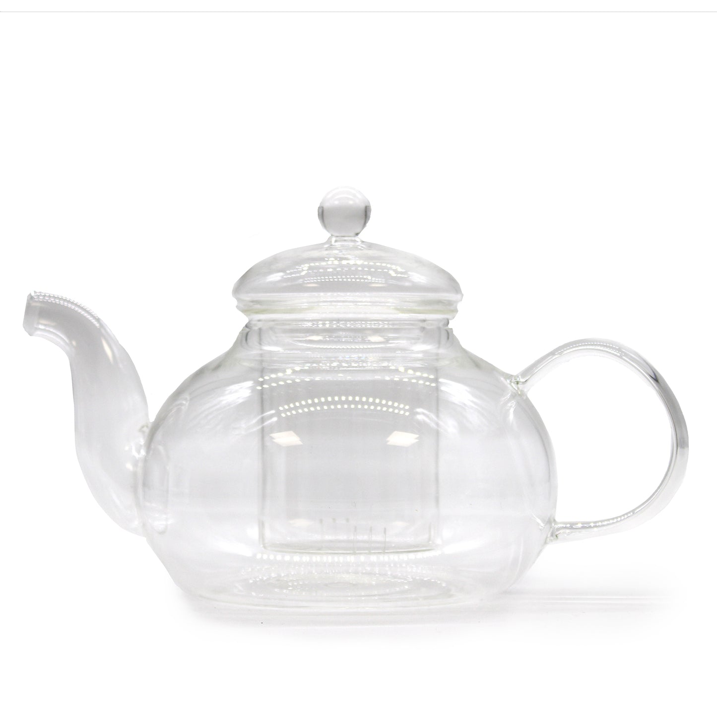 800ml Glass Round Pearl Infuser Teapot with Strainer