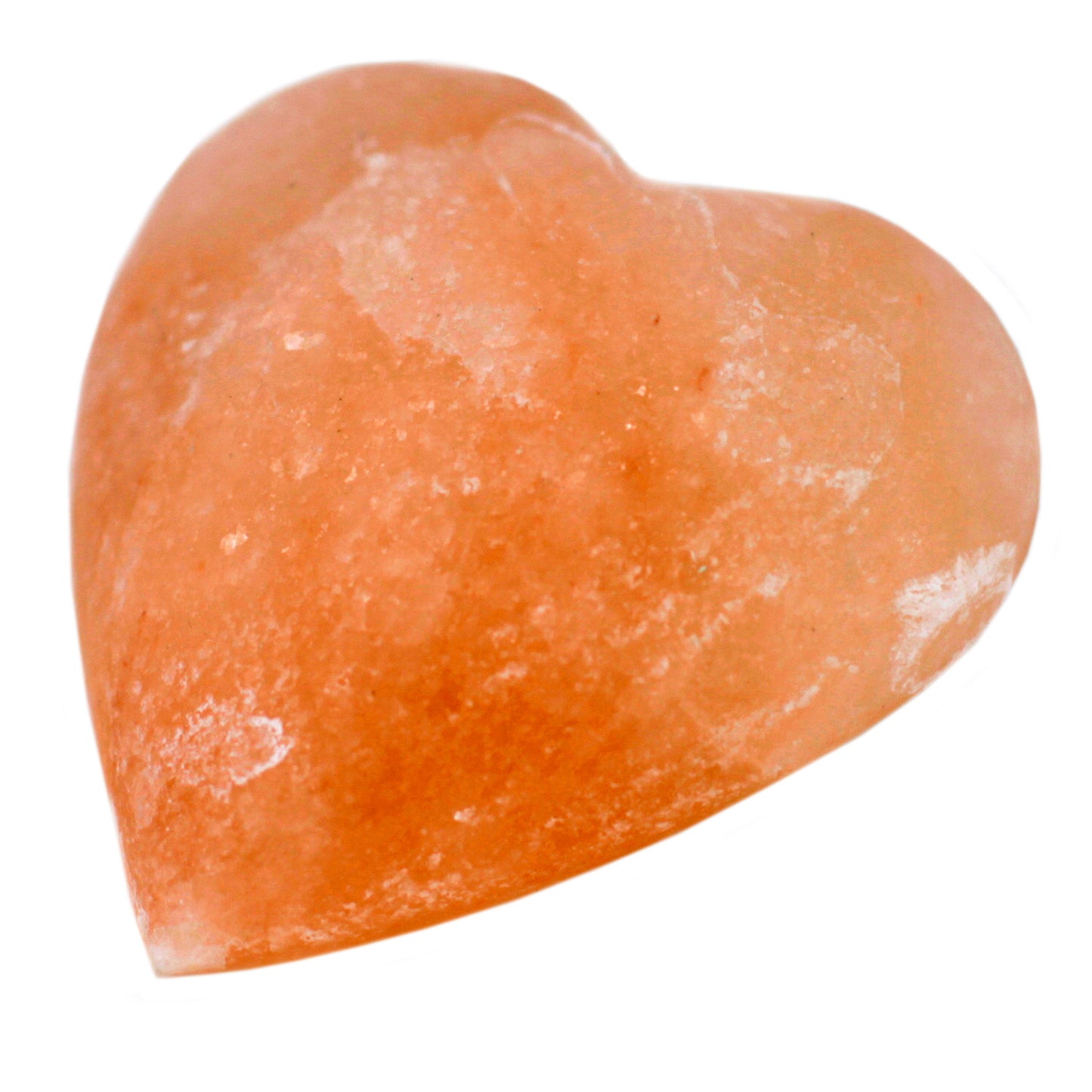 A Single Heart Shaped Himalayan Mineral Salt Deodorant Massage Stone