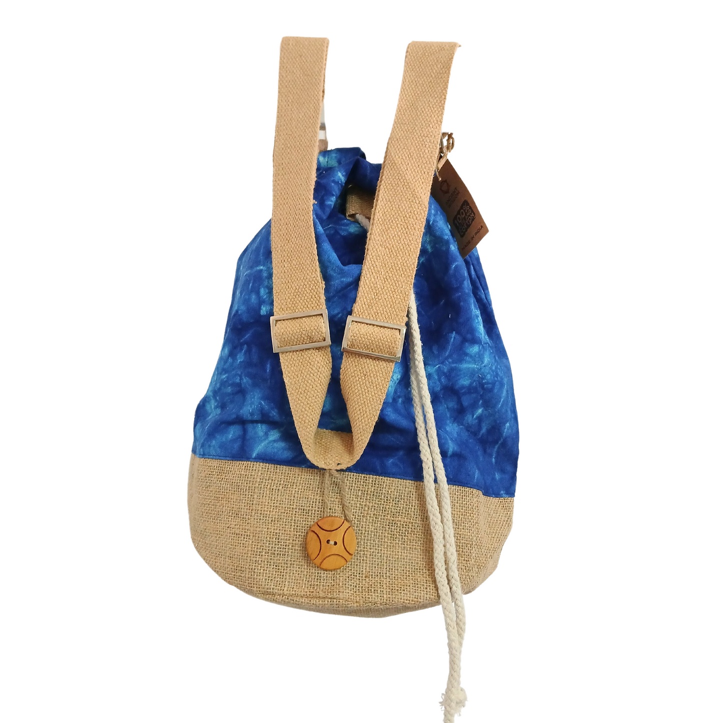 All Natural Backpack - Blue Stonewash - Mandala product packaging on clean background from Quintessential Holistic Health Ltd