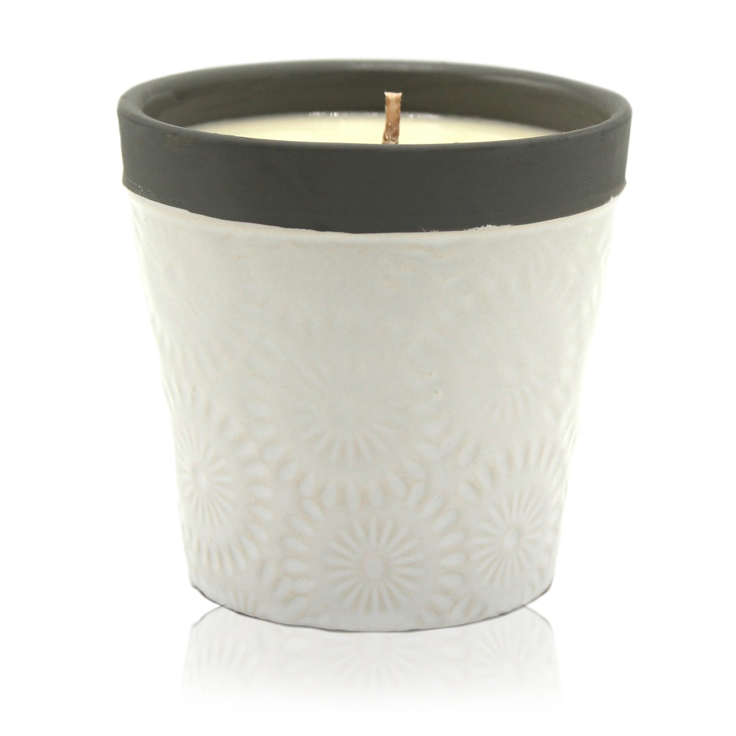 Eco-Friendly Scented Soy Candle in a Re-Usable Ceramic Pot