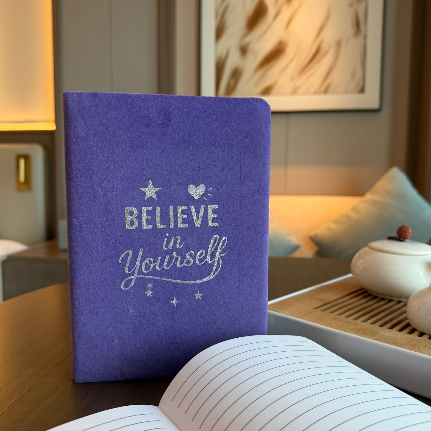 A5 Velvet Journal - Lavender / Believe in Yourself