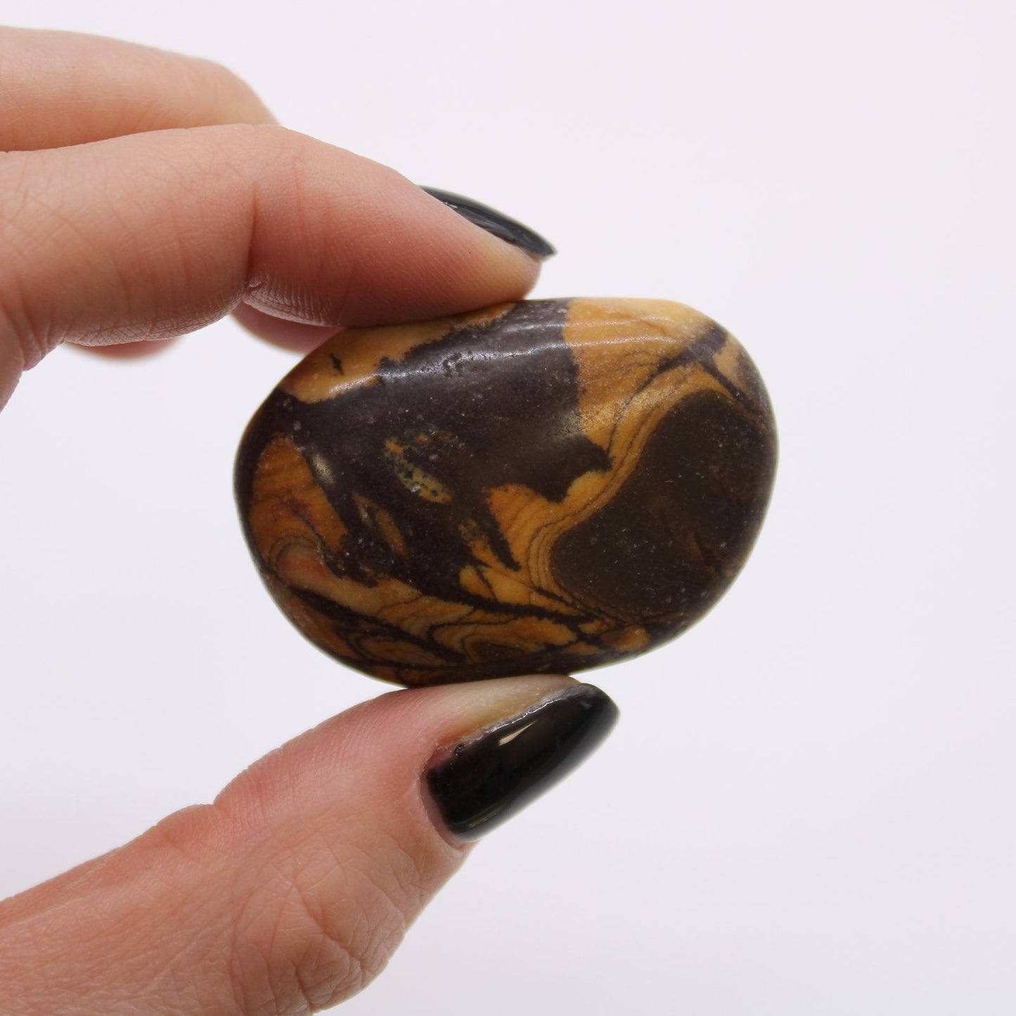 6 x Polished Natural Tumble Stones - Picture Nguni Jasper