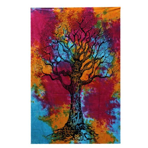 Cotton Wall Hanging or Bedspread - Single / Winter Tree