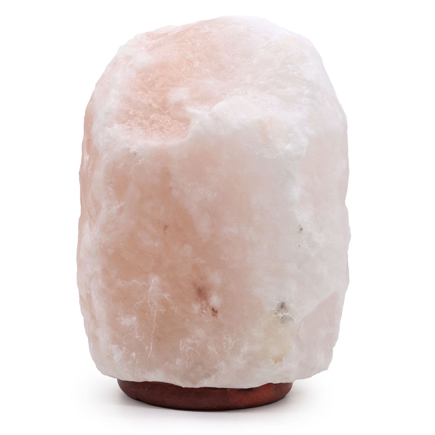 Hand Carved 240v Himalayan Salt Crystal Lamp with Base - White and Natural / 24Kg - 25Kg