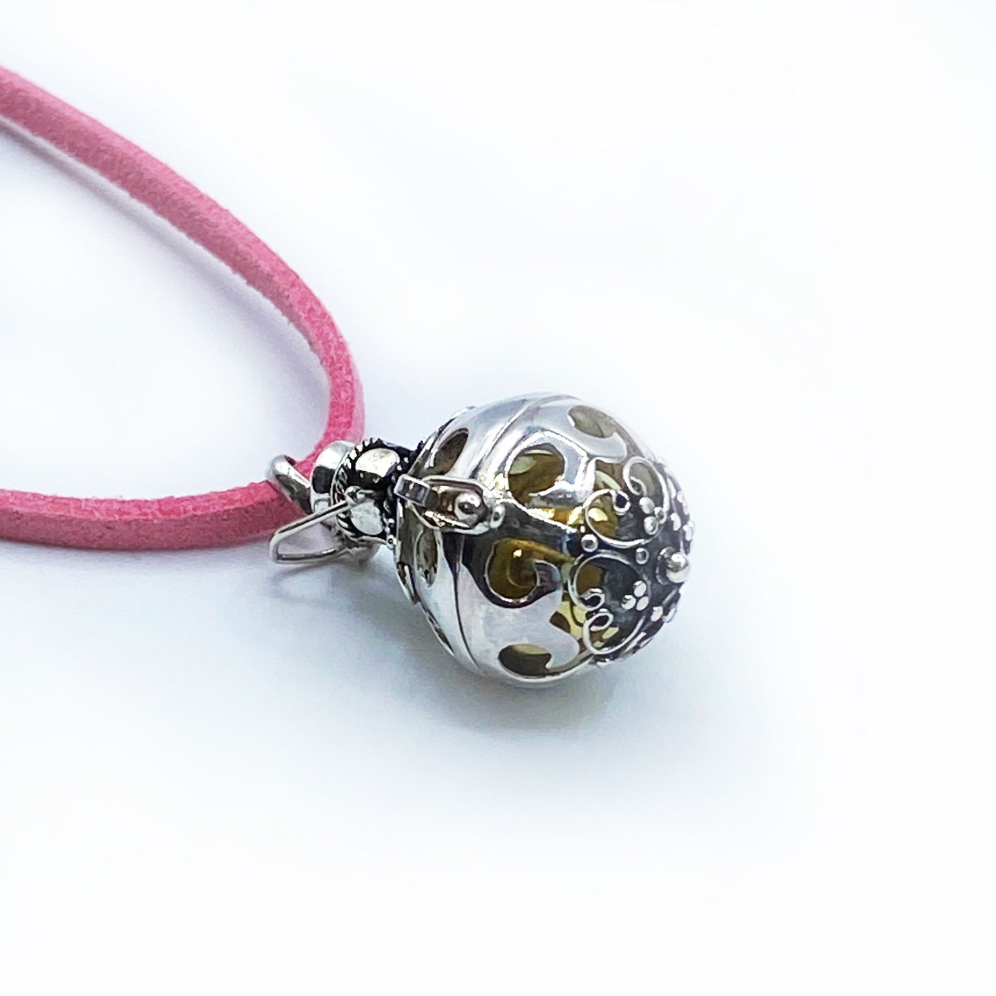 Handmade 925 Silver Angel Bell Pendant Necklace - 16mm / Seduction