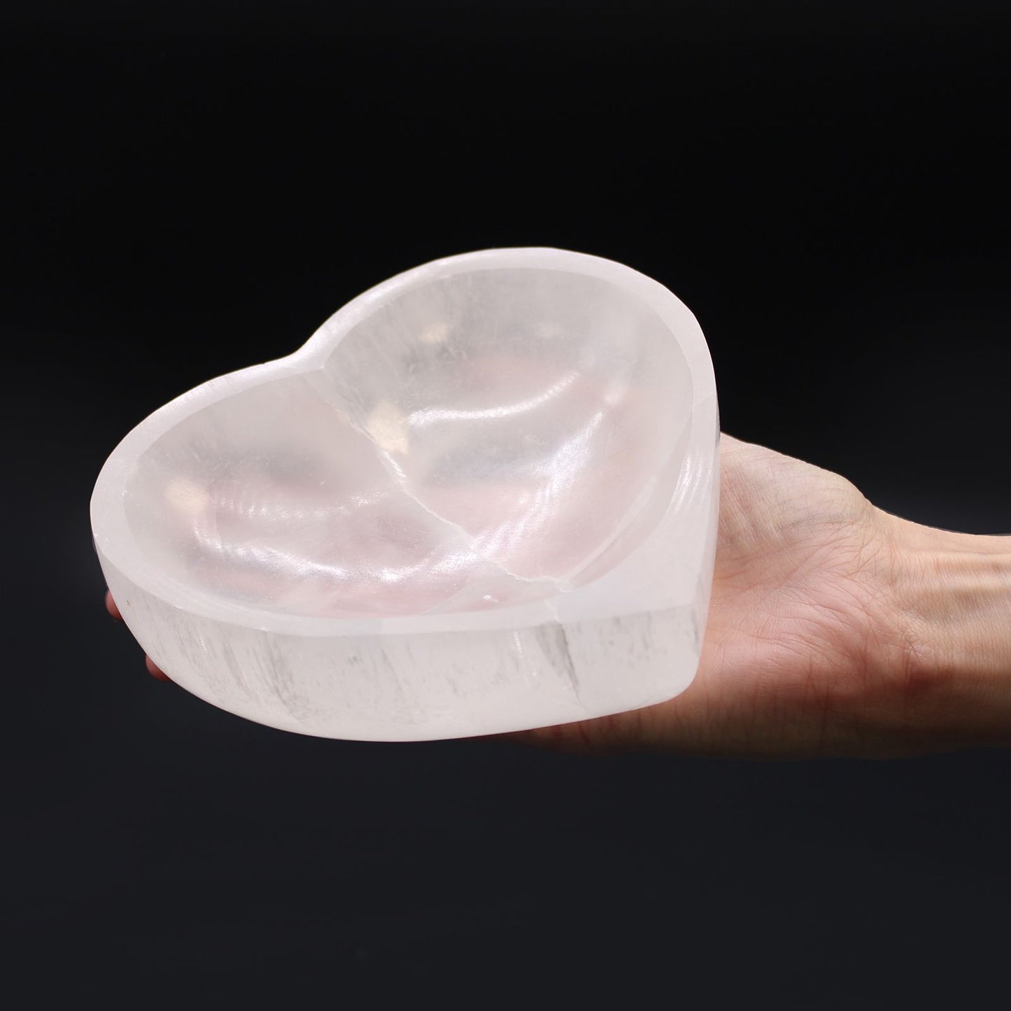 Selenite Heart Bowl - Extra Large