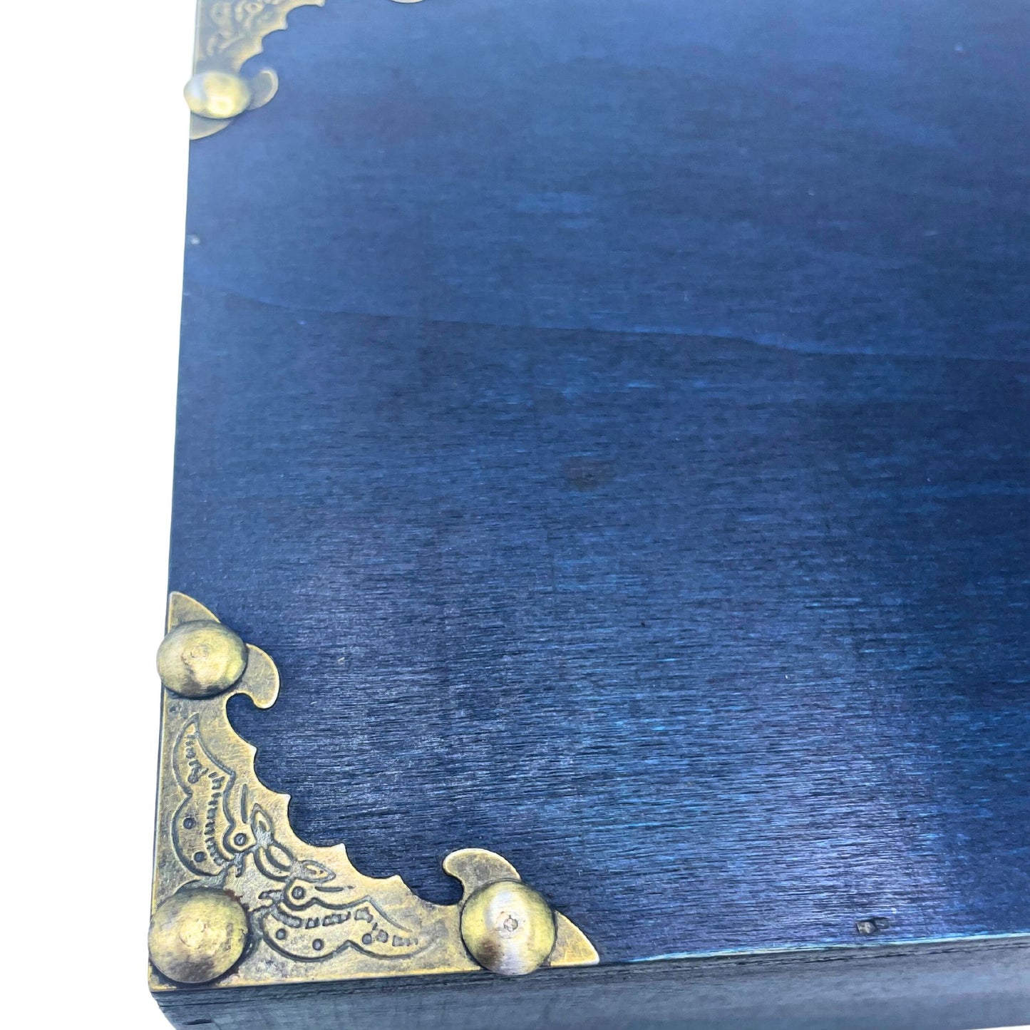 Decorative Vintage Style Storage Tea Chest - Large / Teal