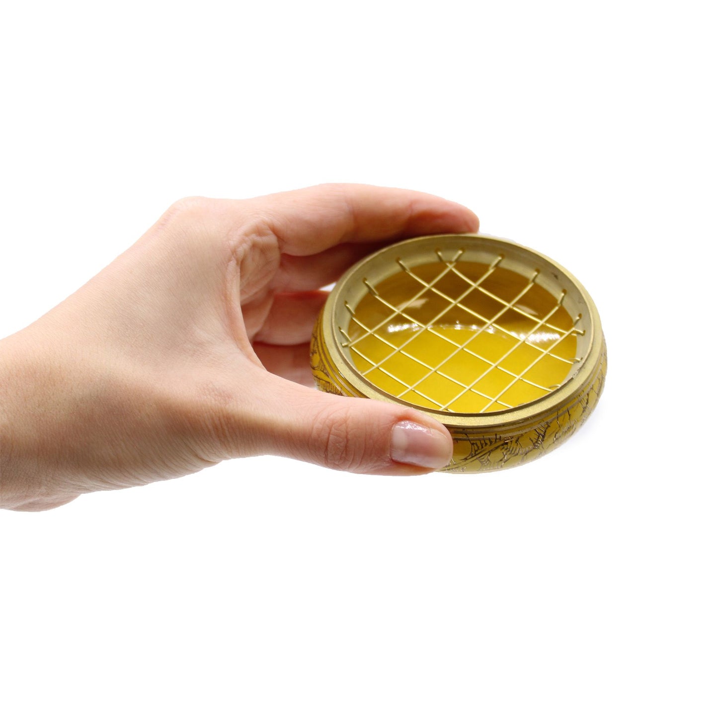 Handmade Brass Charcoal Burner Jar - Solar Plexus Chakra