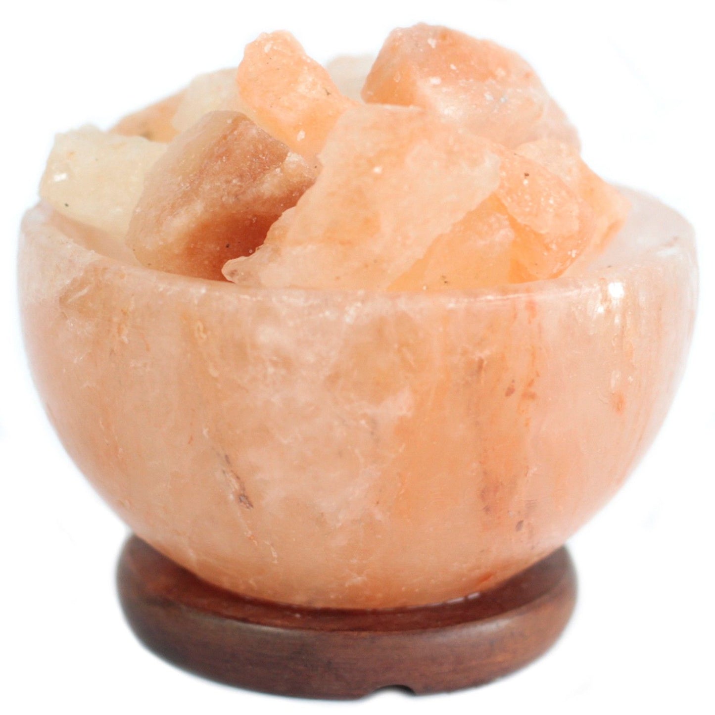 Hand Carved 240v Himalayan Salt Crystal Lamp with Base - Natural / Fire Bowl / 3Kg