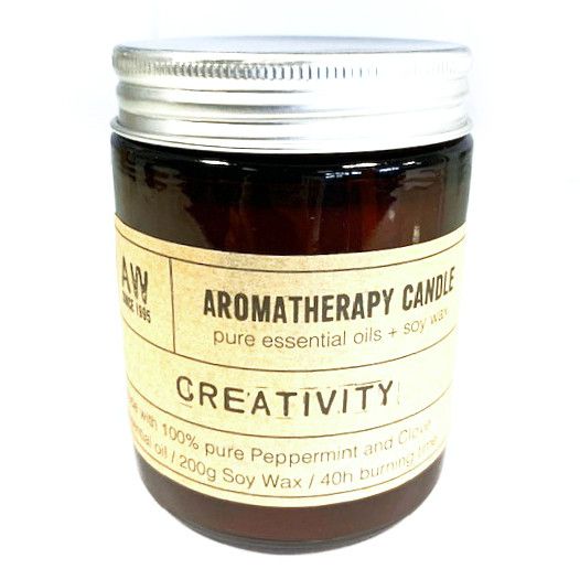 Creativity - Aromatherapy Eco-Friendly Soy Wax Candle - Peppermint and Clove