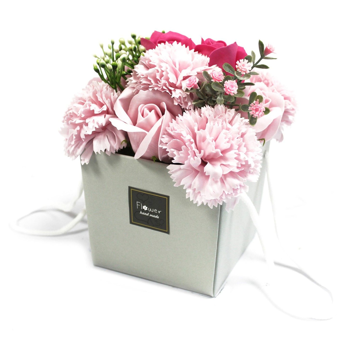Luxury Soap Flower Bouquet Box - Pinks