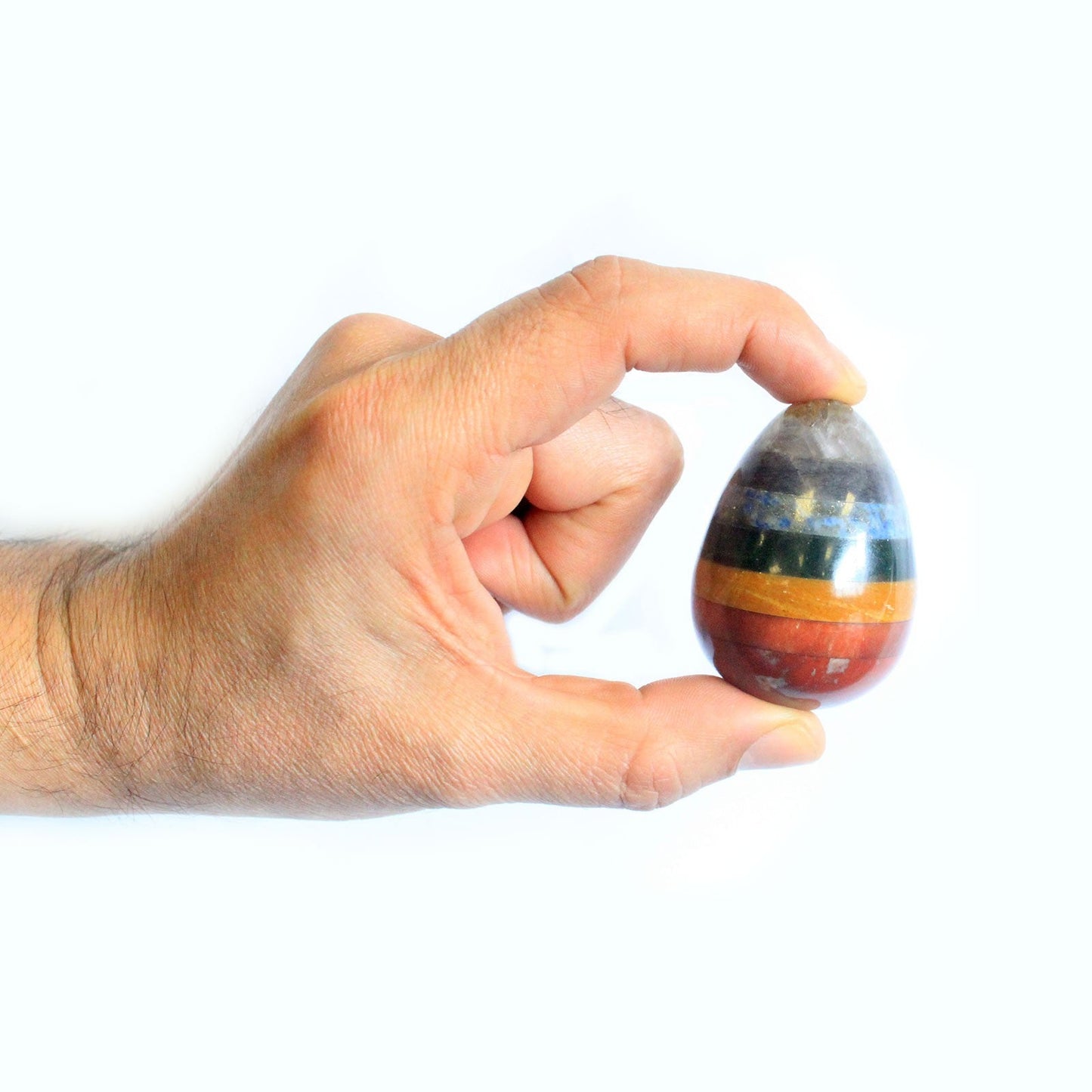 Handcrafted Gemstone Chakra Egg product packaging on clean background from Quintessential Holistic Health Ltd