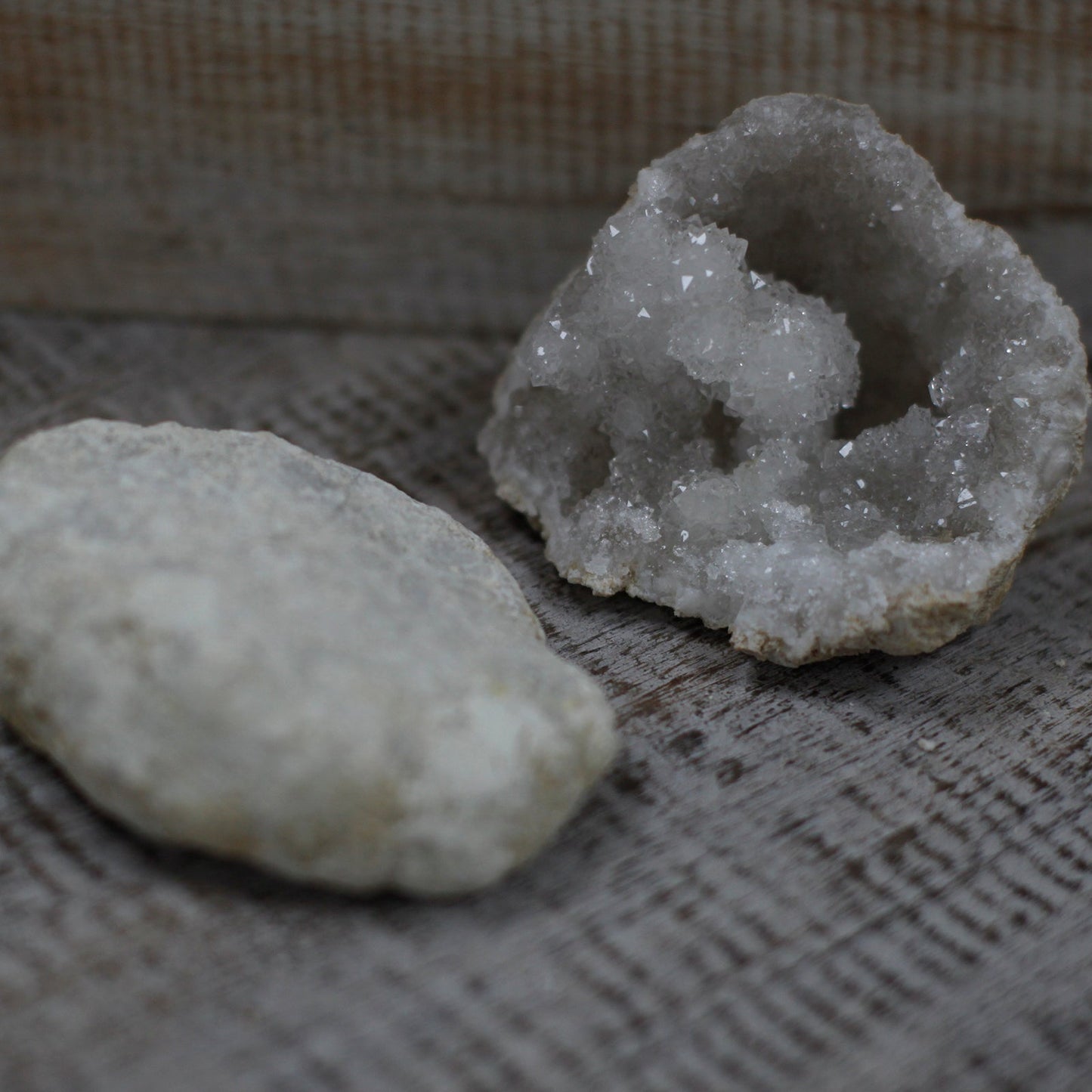 Unopened Natural Calcite Goede - Medium product packaging on clean background from Quintessential Holistic Health Ltd