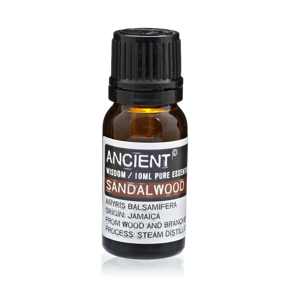 10ml Pure Essential Oil - Sandalwood Amyris product packaging on clean background from Quintessential Holistic Health Ltd