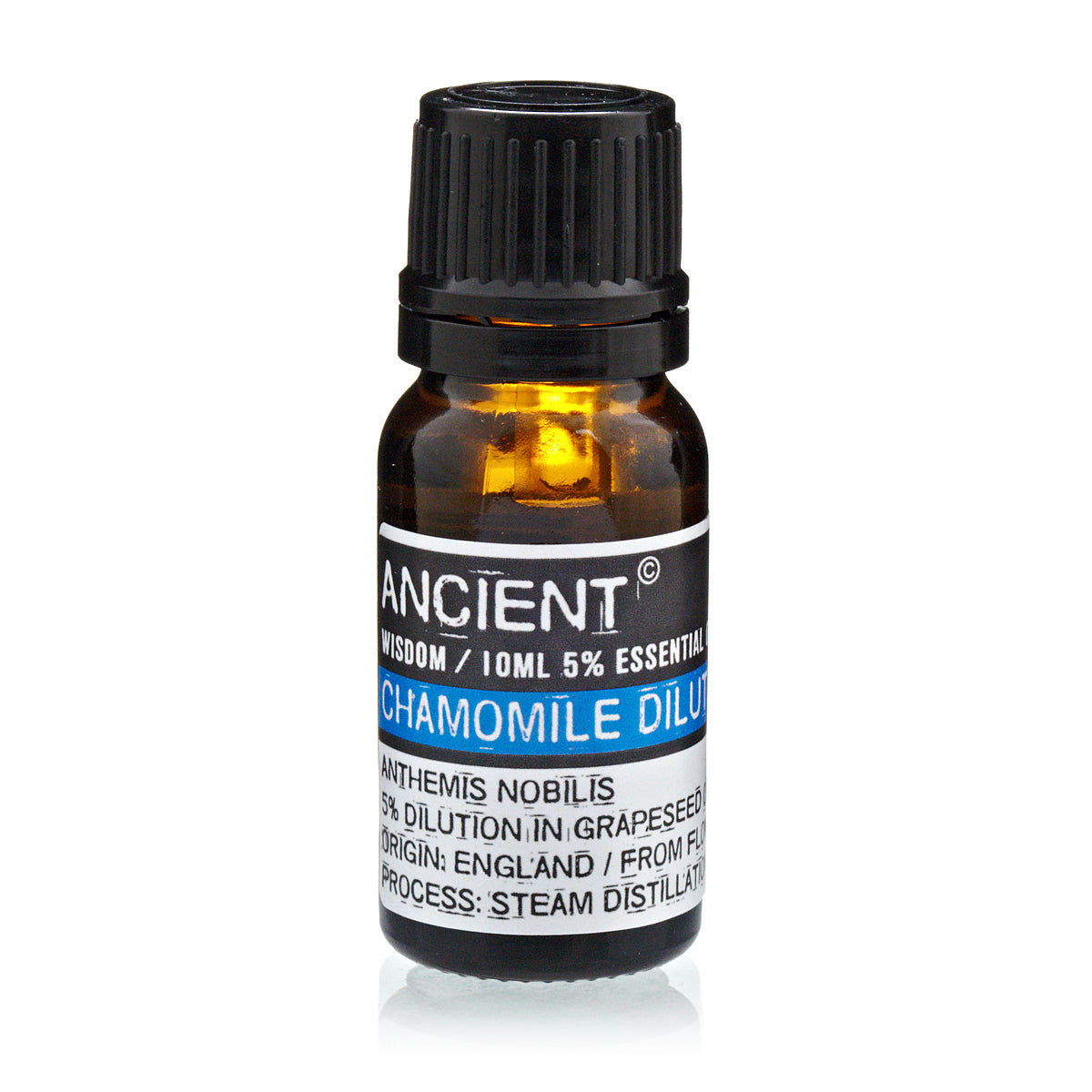 10ml Diluted Essential Oil - Roman Chamomile product packaging on clean background from Quintessential Holistic Health Ltd