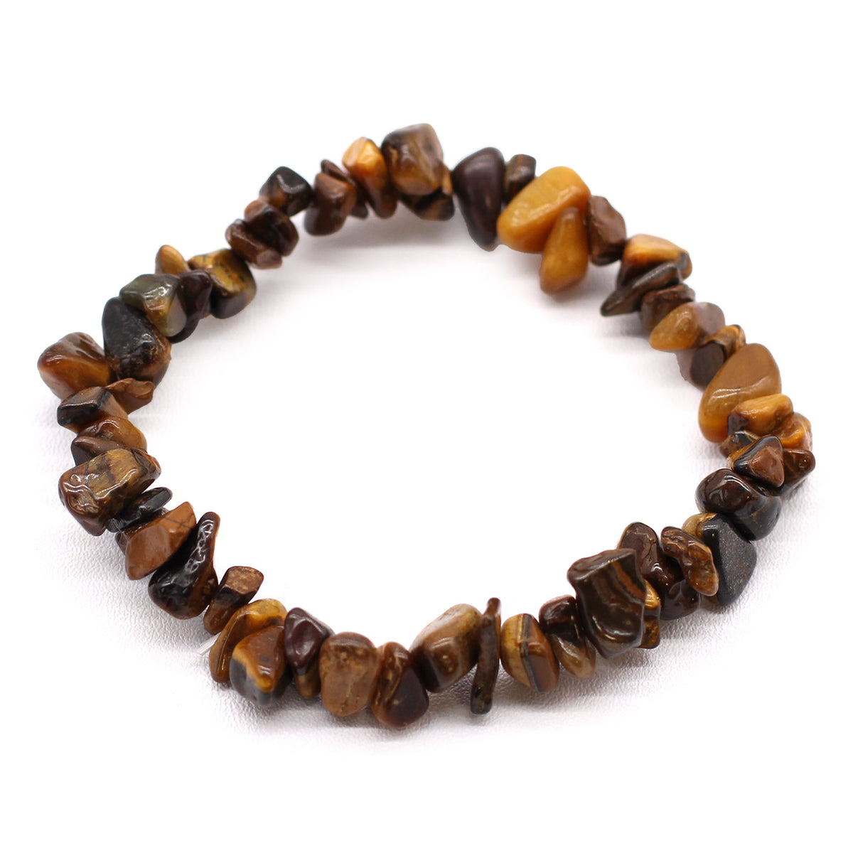 Tigers Eye bracelet bath bomb, formed from polished brown, black and golden stone chips from Quintessential Holistic Health.