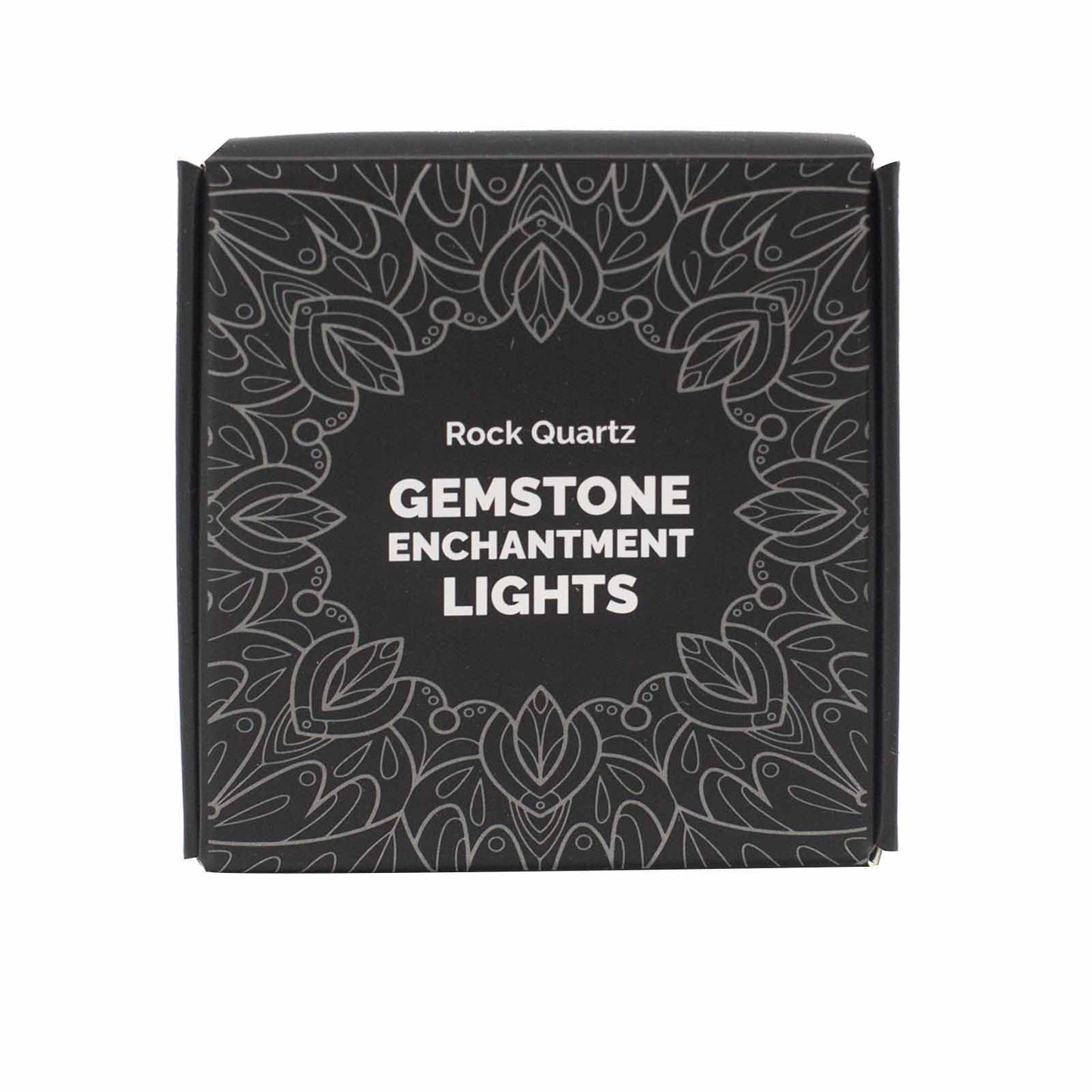 Gemstone Indoor Enchantment Lights - Rock Quartz product packaging on clean background from Quintessential Holistic Health Ltd