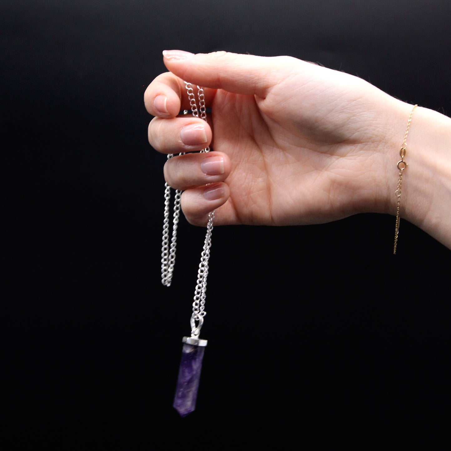 Classic Point Gemstone Unisex Pendant