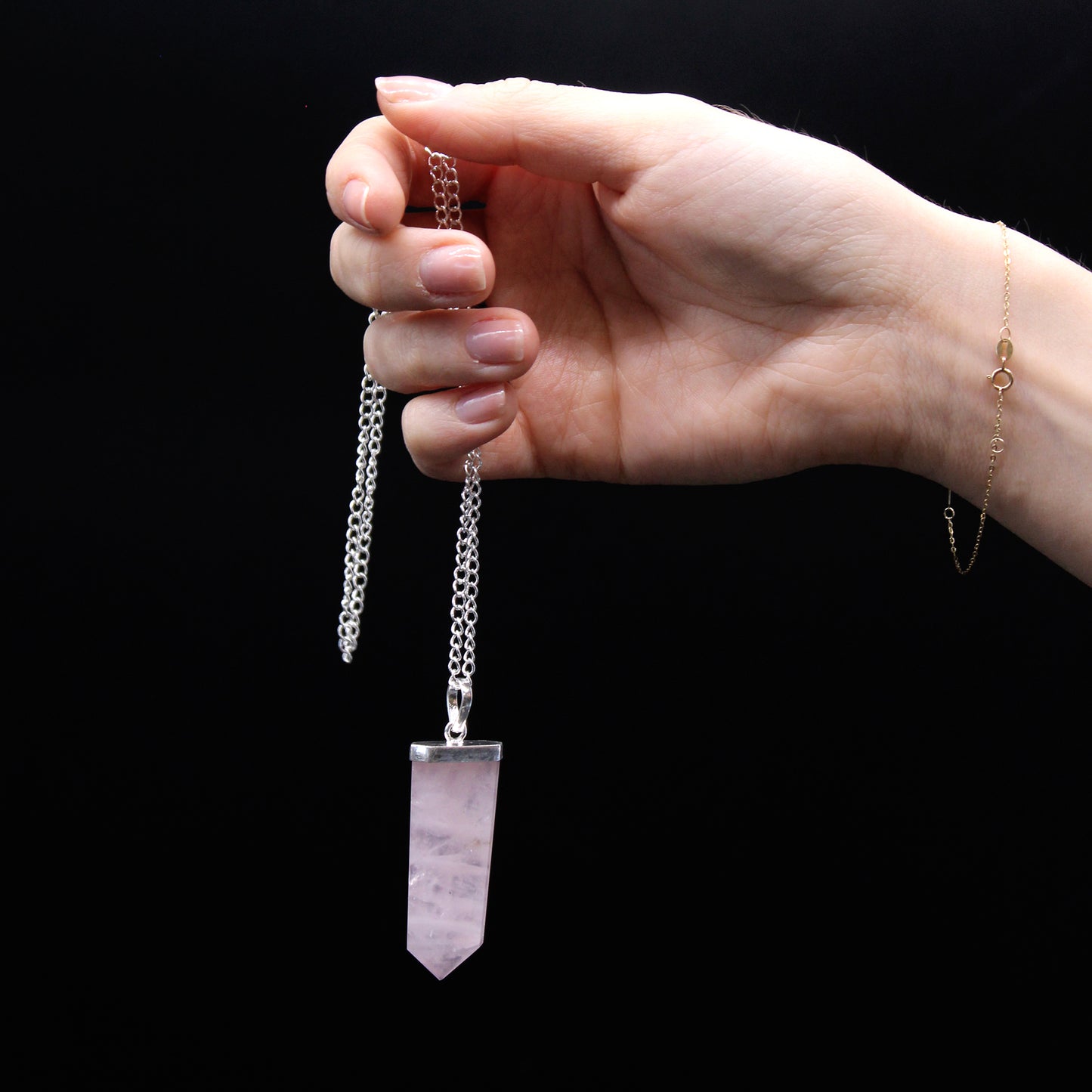 Flat Pencil Gemstone Unisex Pendant