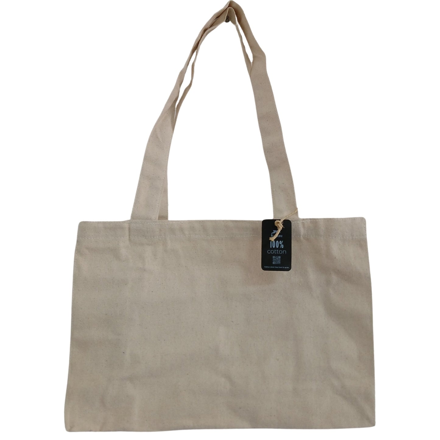 Handmade Eco-Friendly 100% Natural Cotton Handy Bag - Natural Cotton product packaging on clean background from Quintessential Holistic Health Ltd