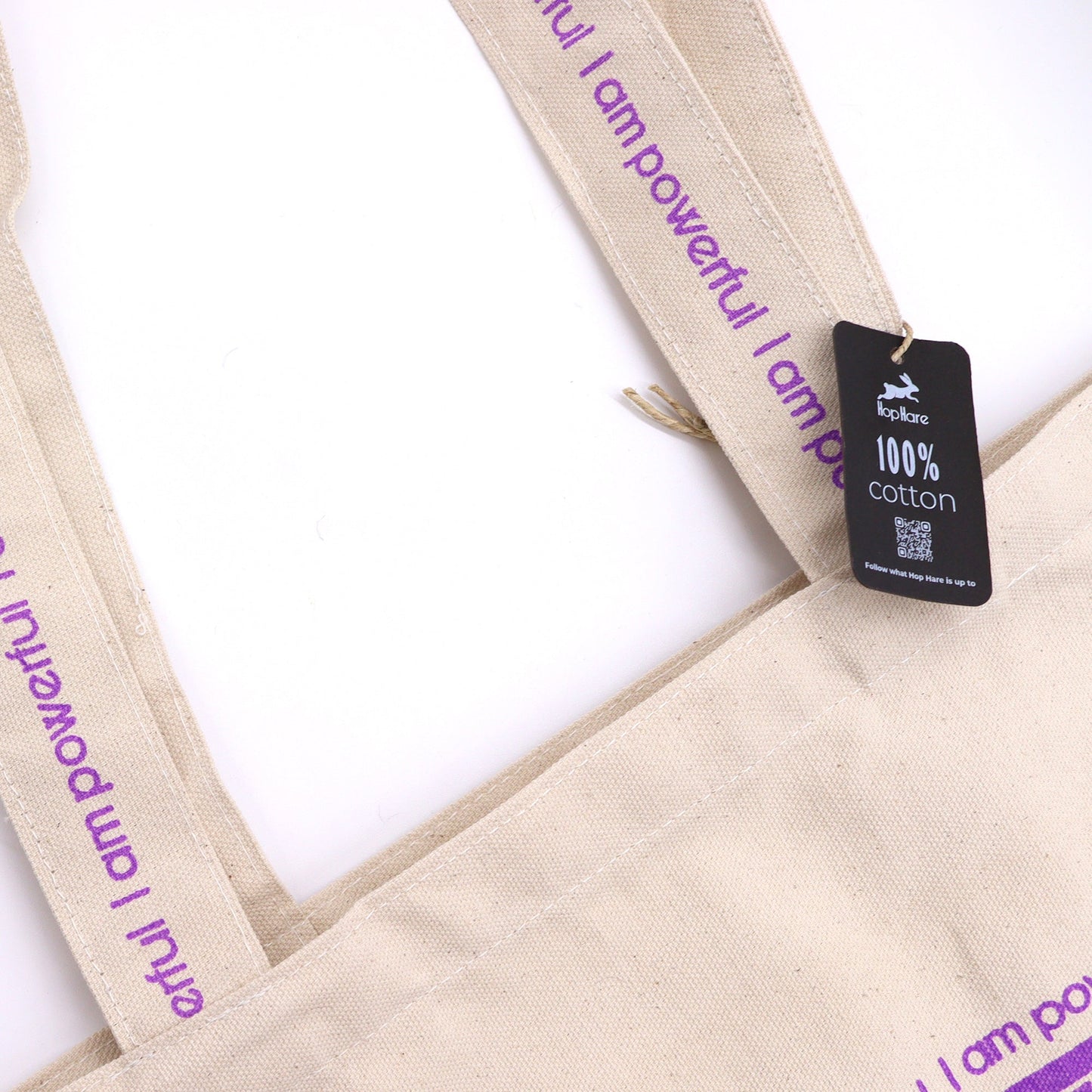 Moon Tarot Card Eco-Friendly Cotton Canvas Tote Bag - I Am Powerful product packaging on clean background from Quintessential Holistic Health Ltd