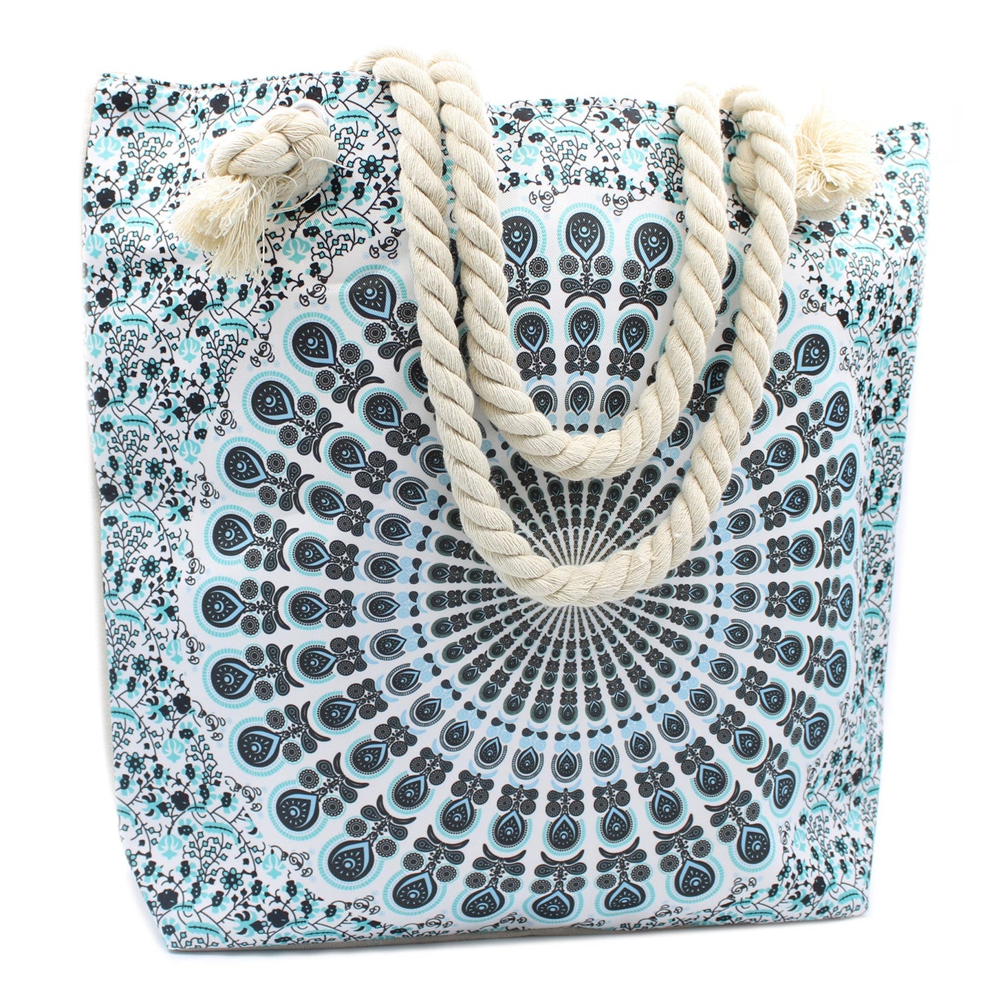 Rope Handled Mandela Bag - Sky Blue product packaging on clean background from Quintessential Holistic Health Ltd