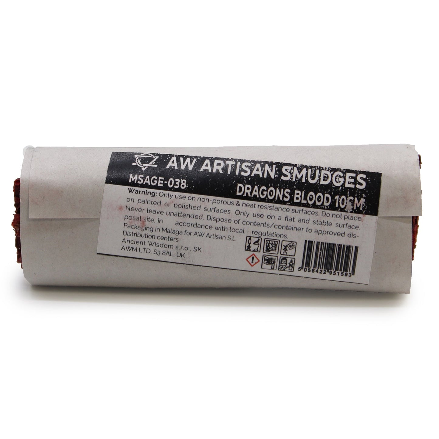 10cm Handcrafted Incense Smudge Stick - Dragons Blood product packaging on clean background from Quintessential Holistic Health Ltd