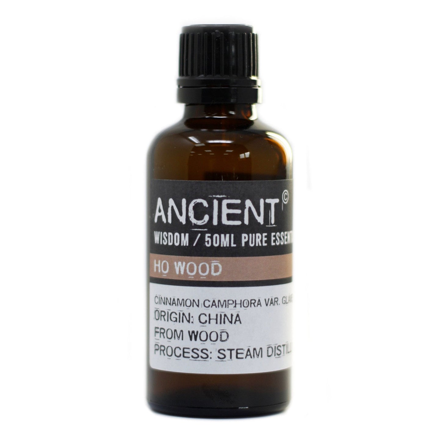 50ml Professional Essential Oil - Ho Wood product packaging on clean background from Quintessential Holistic Health Ltd
