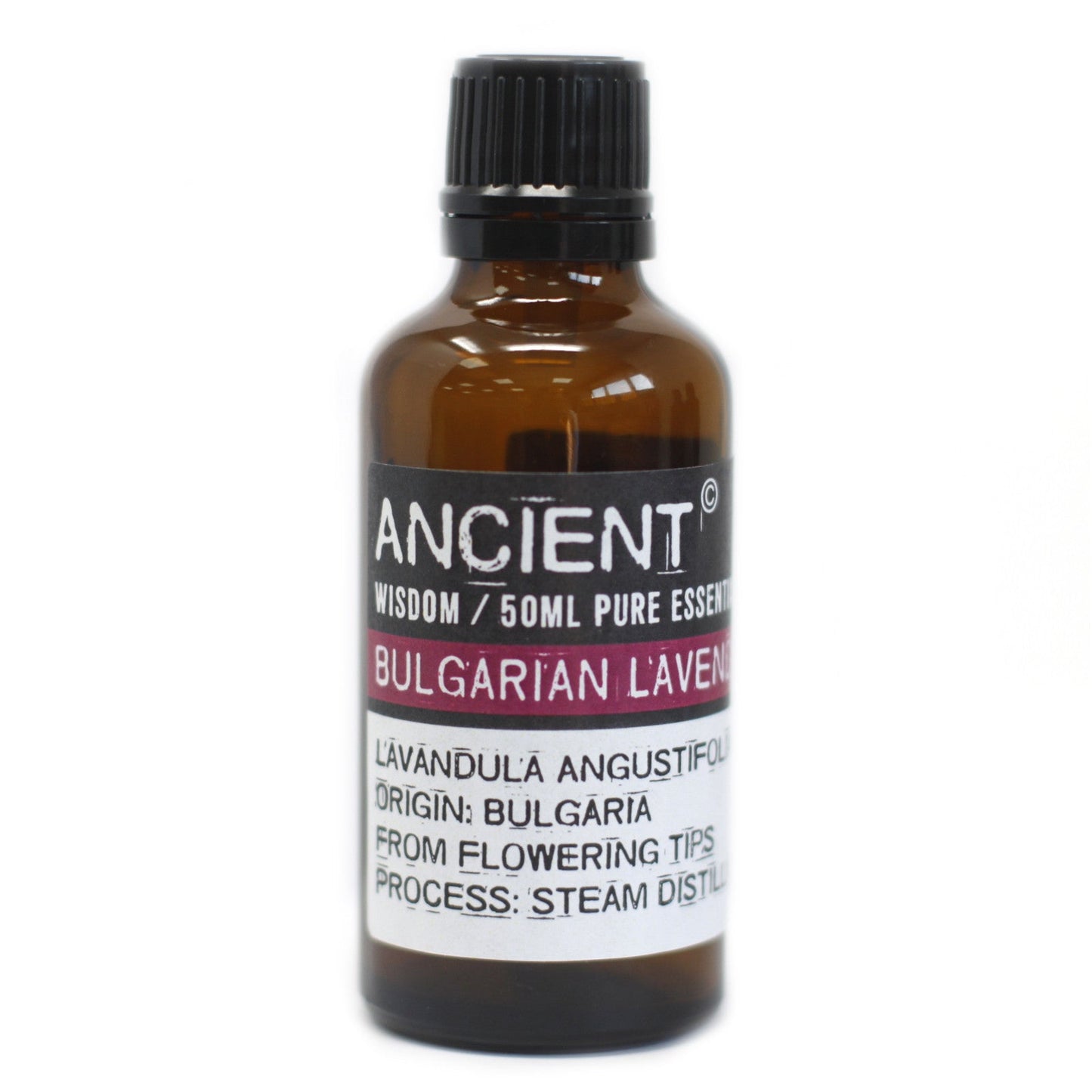 50ml Professional Essential Oil - Bulgarian Lavender product packaging on clean background from Quintessential Holistic Health Ltd