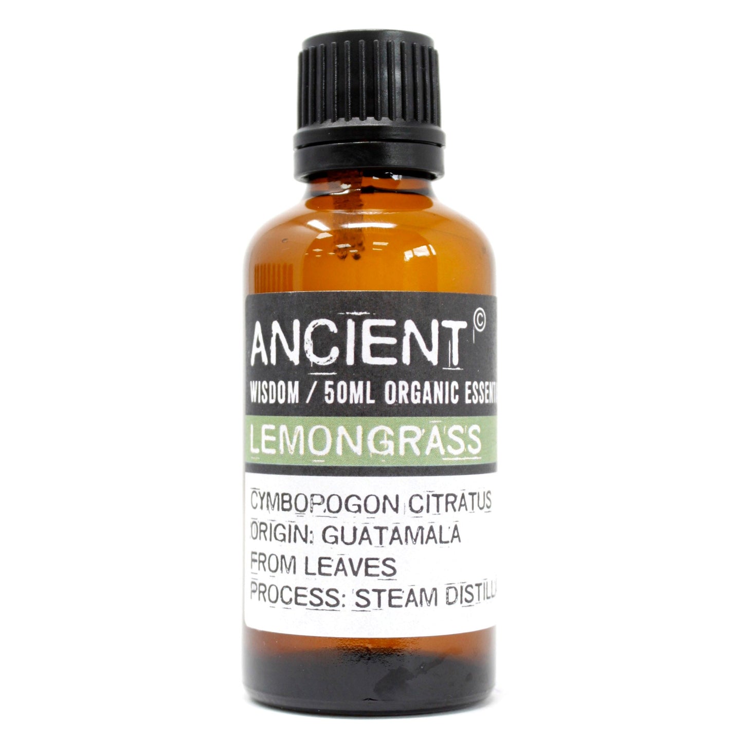 50ml Organic Essential Oil - Lemongrass product packaging on clean background from Quintessential Holistic Health Ltd