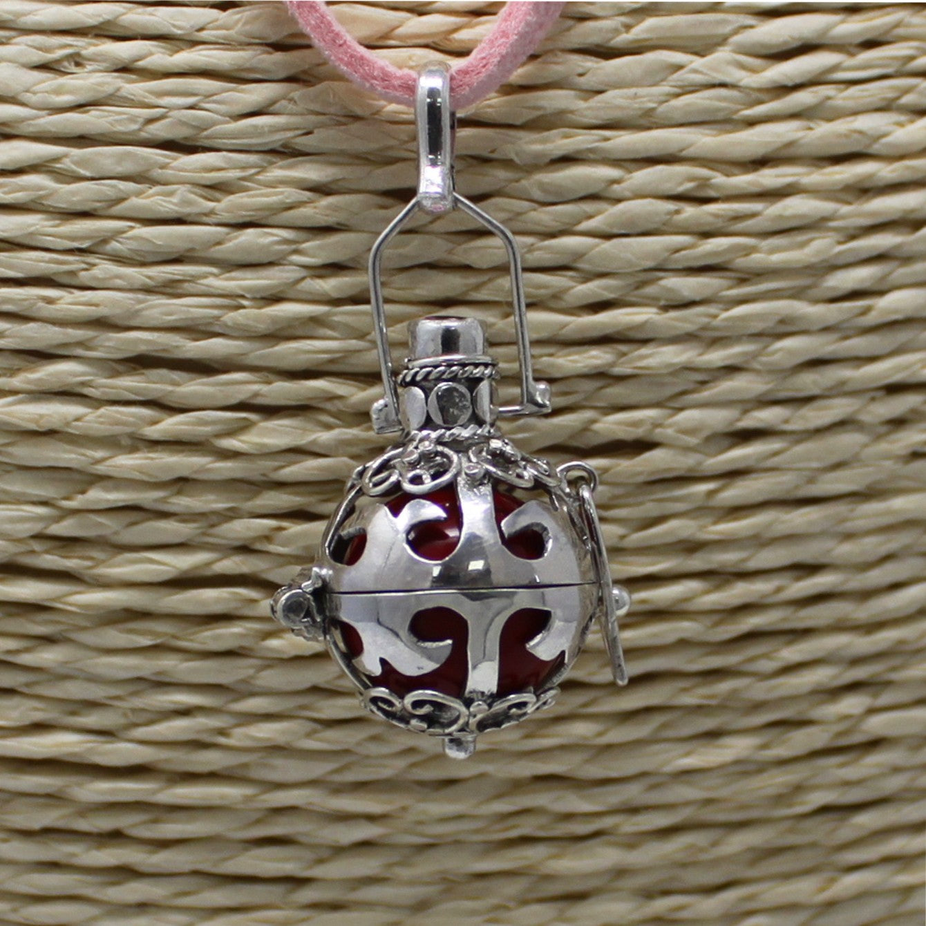 Medium Hand Made 925 Silver Angel Bells Pendant Necklace