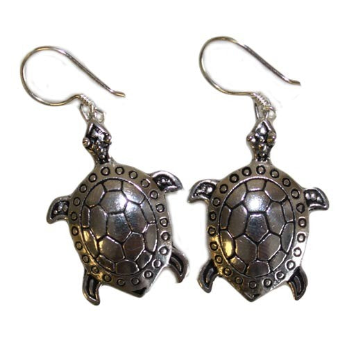 925 Silver Earrings - Turtles product packaging on clean background from Quintessential Holistic Health Ltd