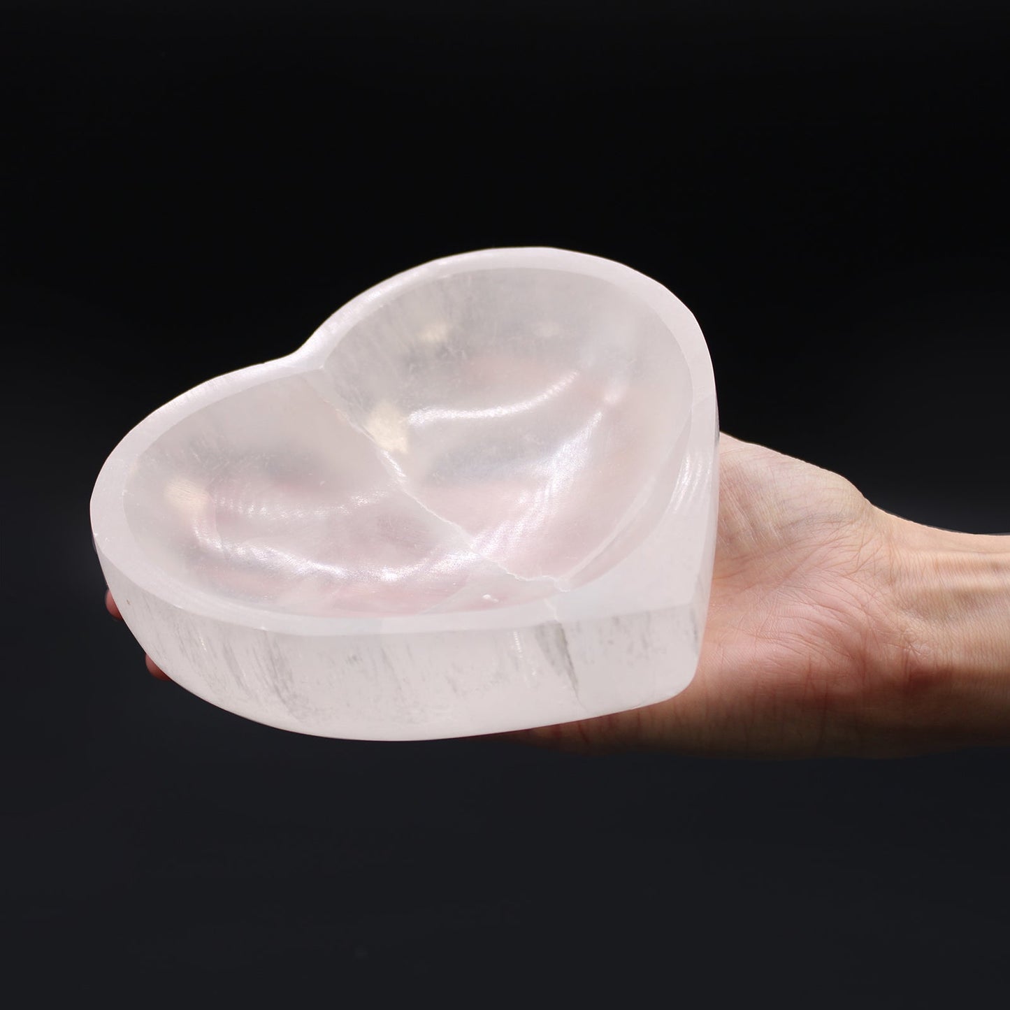 Selenite Heart Bowl - Extra Large product packaging on clean background from Quintessential Holistic Health Ltd
