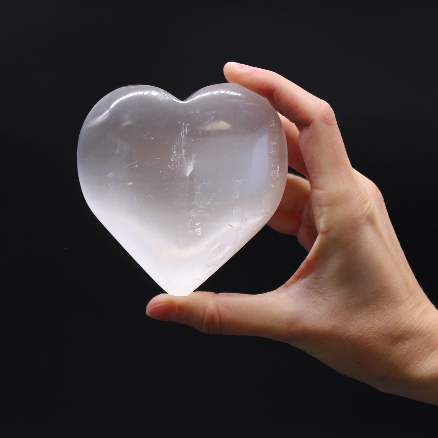 Selenite Heart - Extra Large product packaging on clean background from Quintessential Holistic Health Ltd