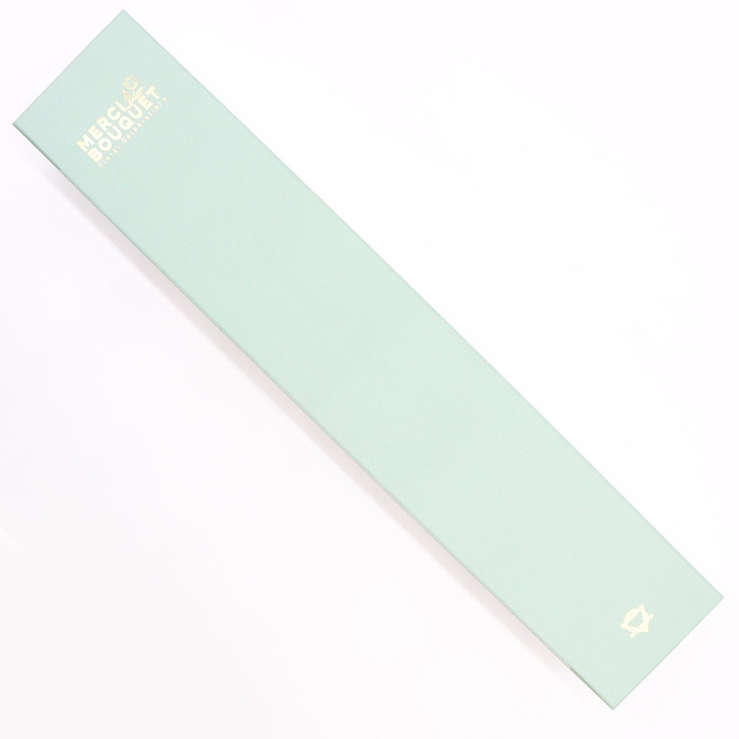 Luxury Soap Flowers - Extra Long - Yellows and Greens, shown as a closed mint-green box with white lettering and a small white emblem by Quintessential Holistic Health Ltd