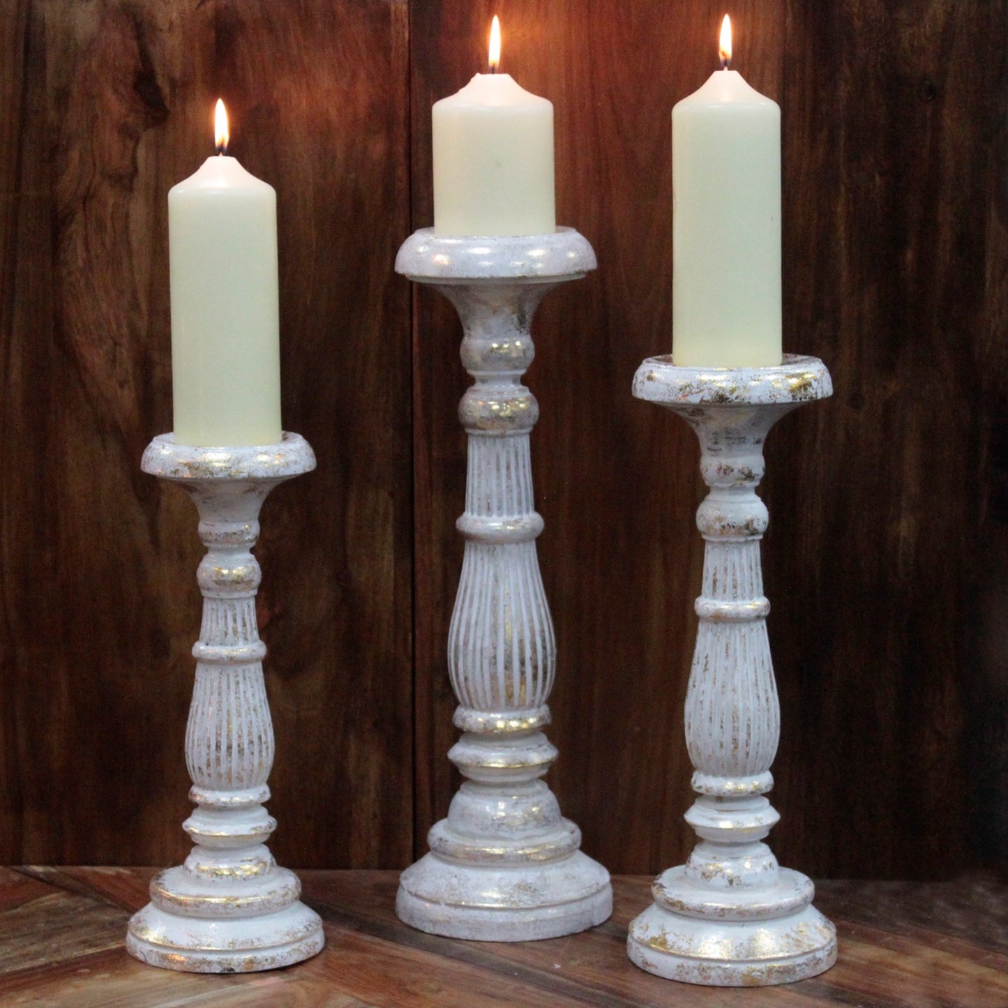 Handmade and Hand Painted Vintage Candle Stands / Various Sizes and Colours