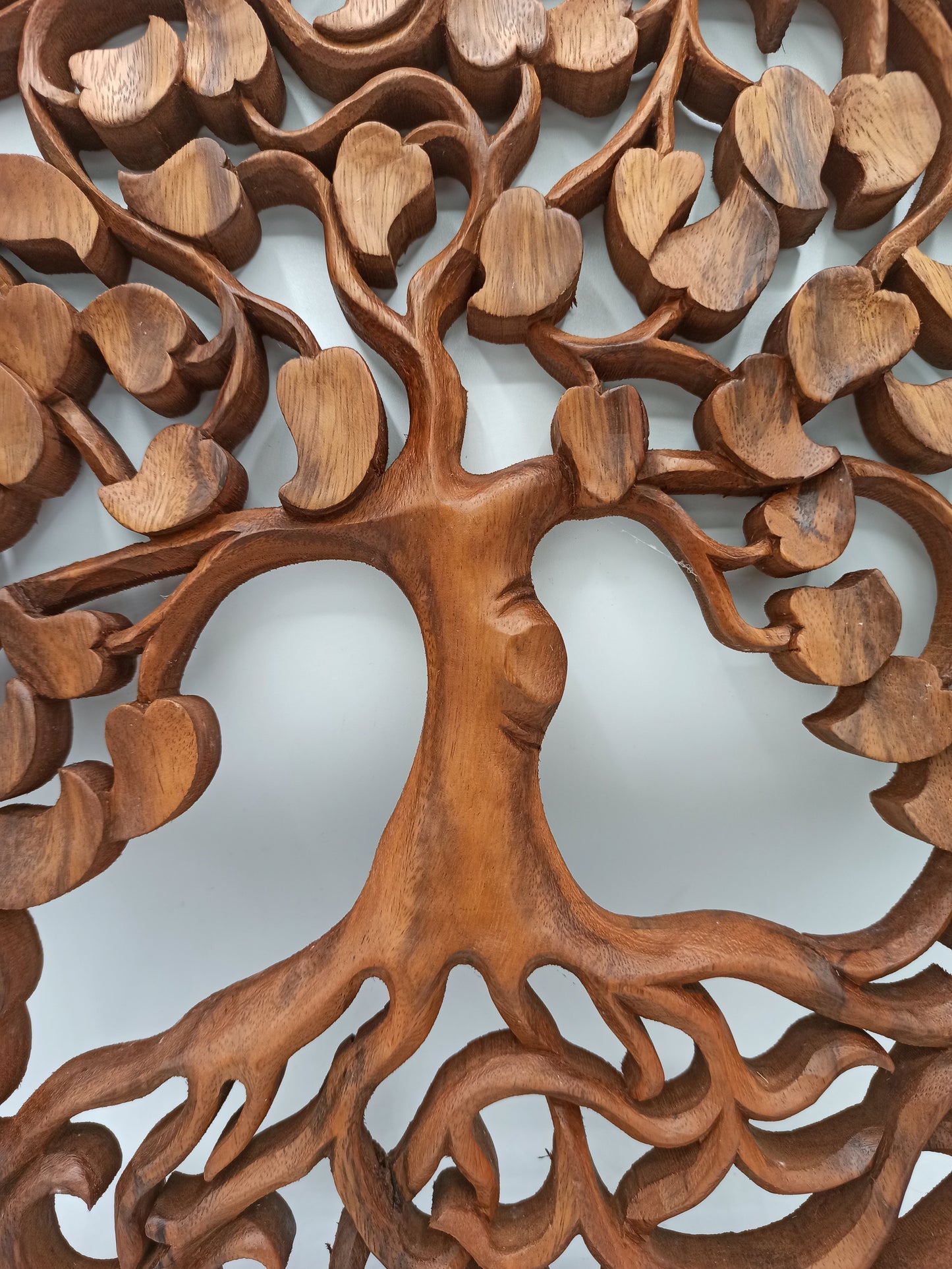 Tree of Life / Love - Handmade Decorative Suar Wooden Plaque - 40cm product packaging on clean background from Quintessential Holistic Health Ltd