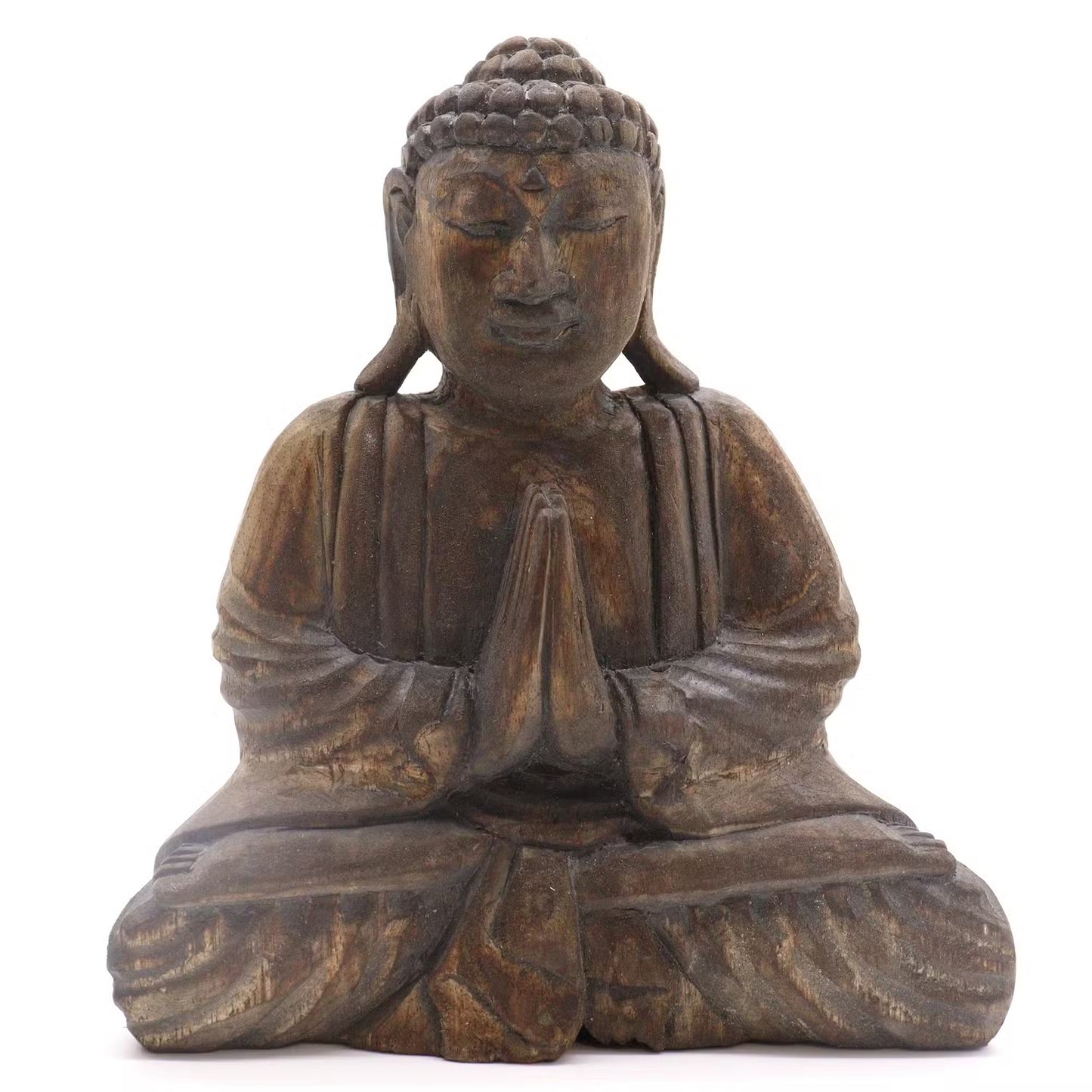 Albasia Wooden Eco-Friendly Buddha Feng Shui Set - Om - Grey and Black