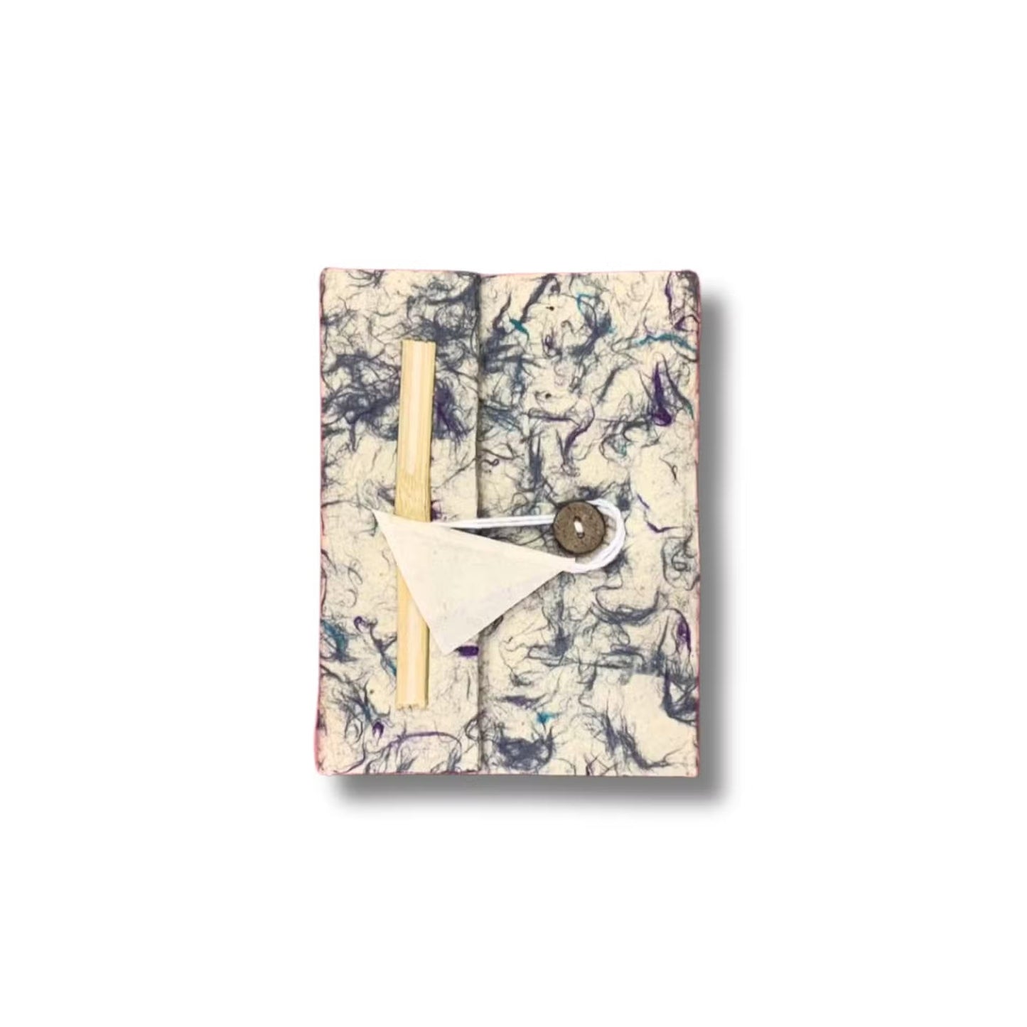 Pocket Eco-Friendly Lokta Paper Notebook - Mixed Blue Cotton