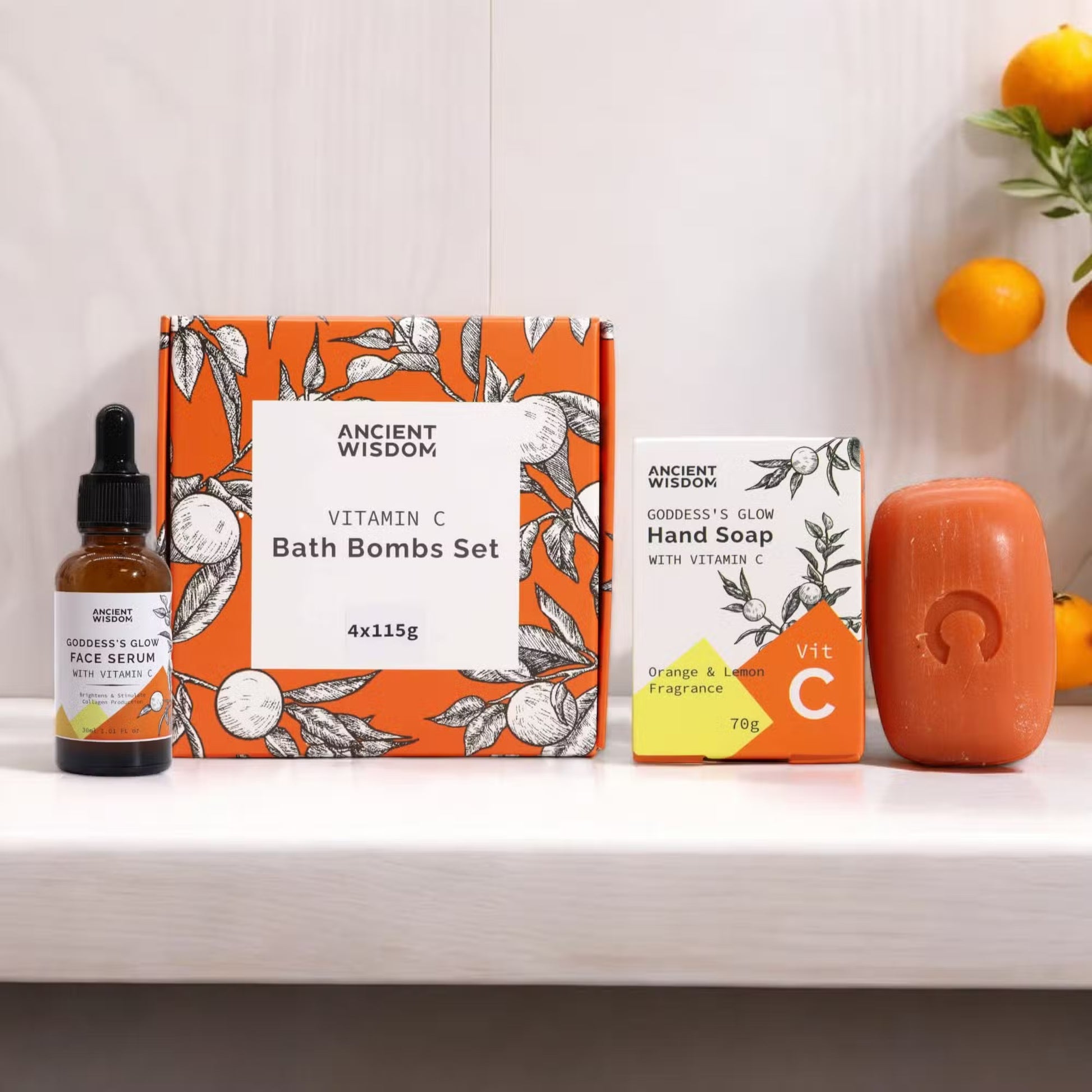 Vitamin C Skincare Gift Set - Detox product packaging on clean background from Quintessential Holistic Health Ltd