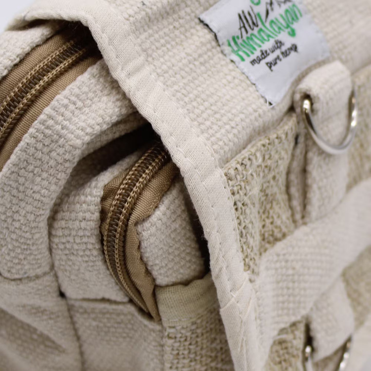 Eco-Friendly Hemp and Cotton Travel Bag - Natural
