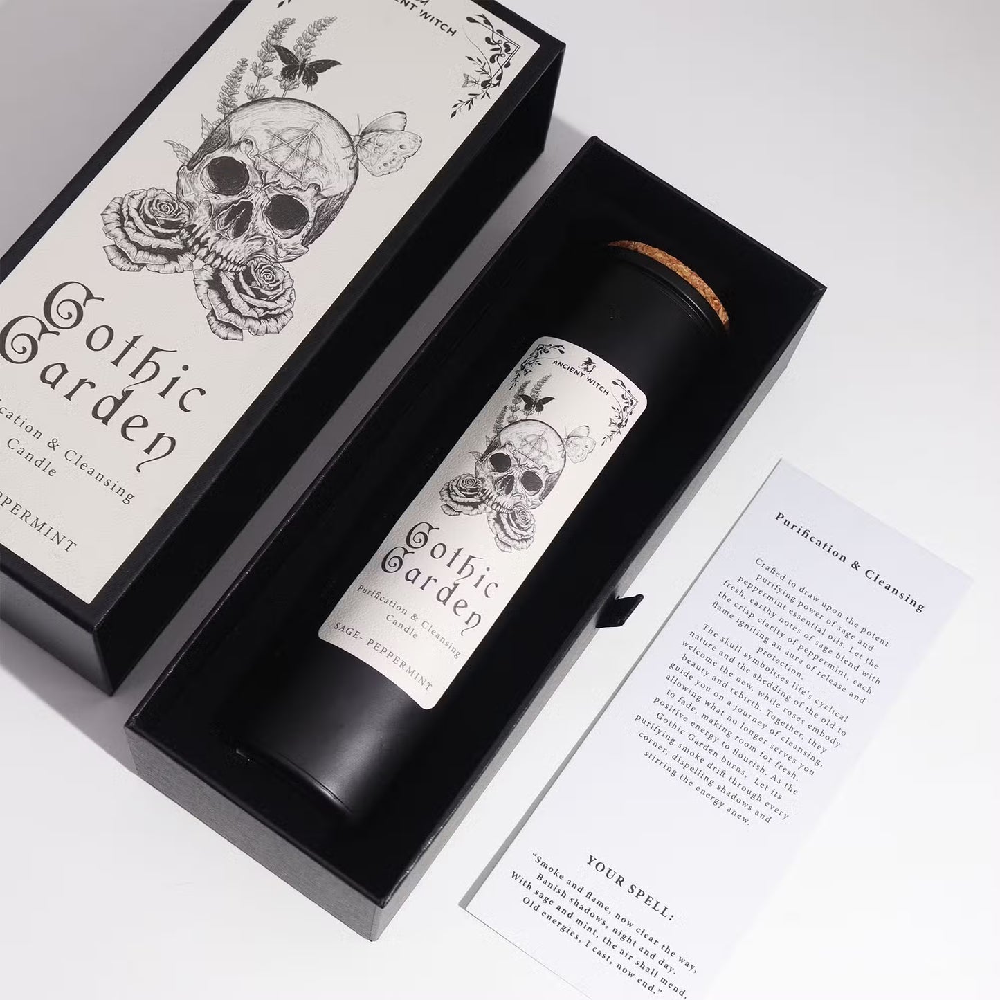 Ancient Witch Ritual Candle - Gothic Garden / Cleansing and Purification