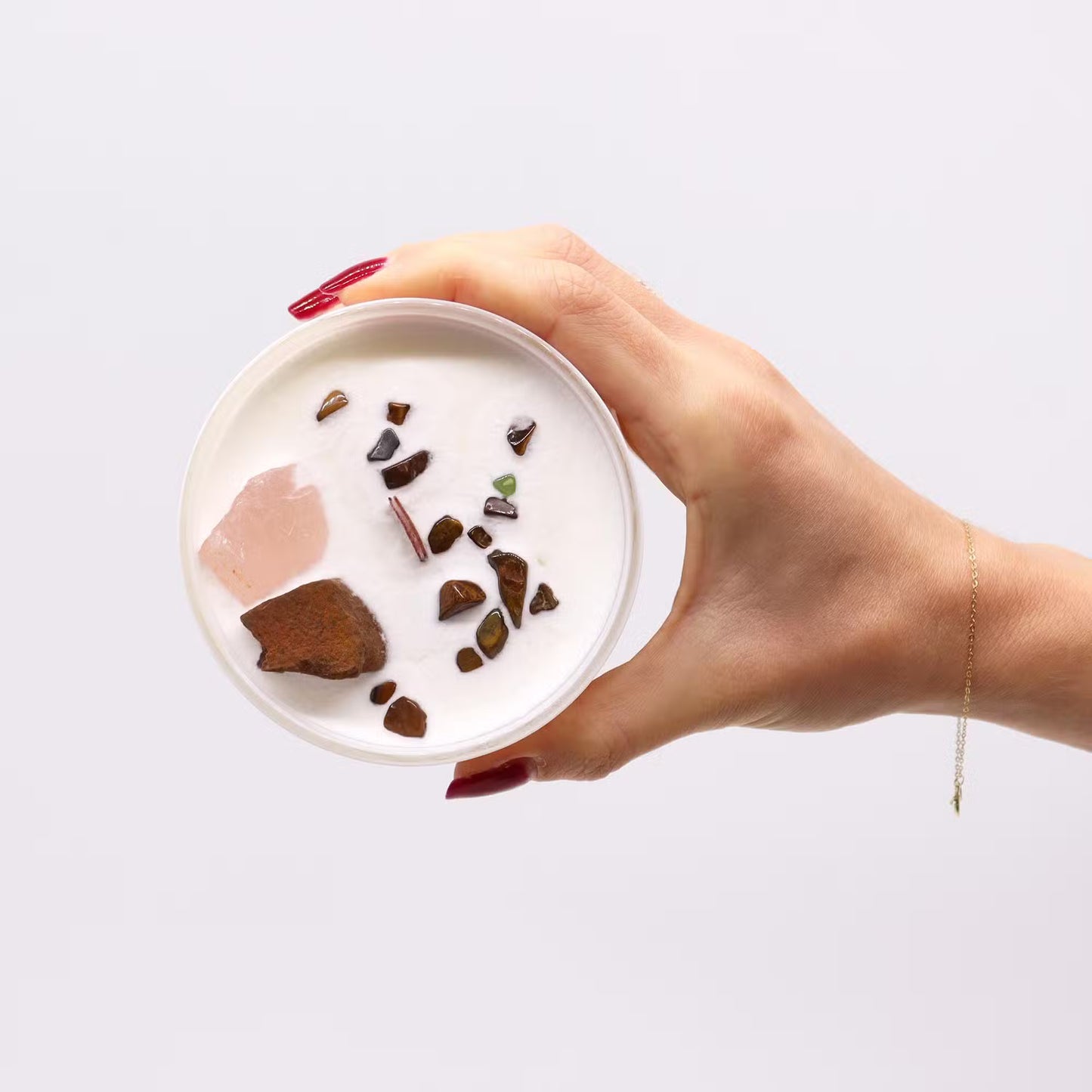 Scented Chakra Crystal and Eco-Friendly Soy Wax Candle - Sacred Chakra