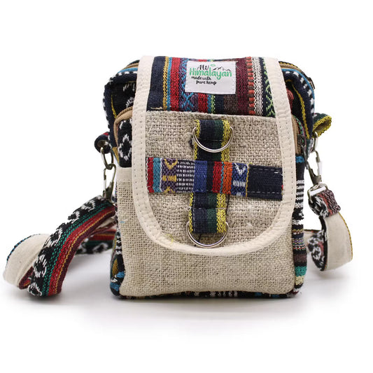 Eco-Friendly Hemp and Cotton Travel Bag - Multicolour