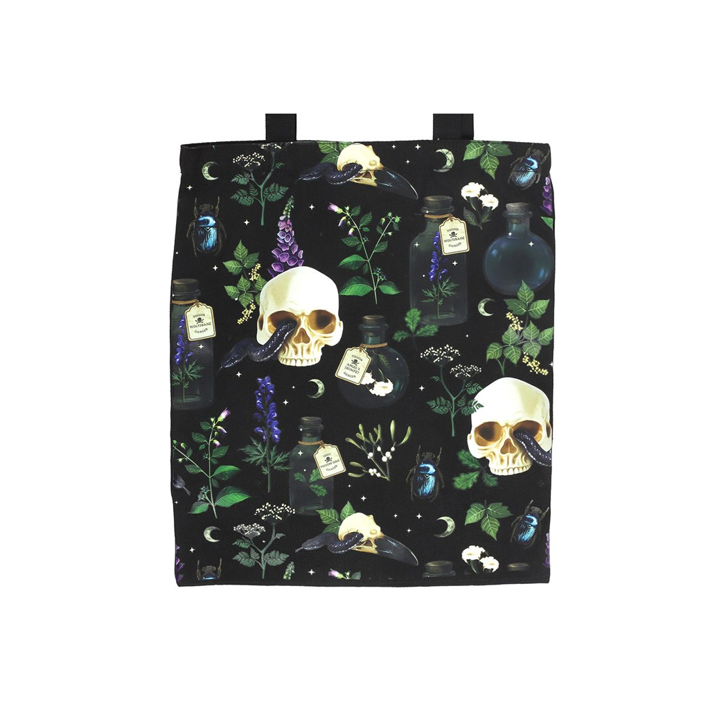 Venom & Vines Print Polycotton Tote Bag