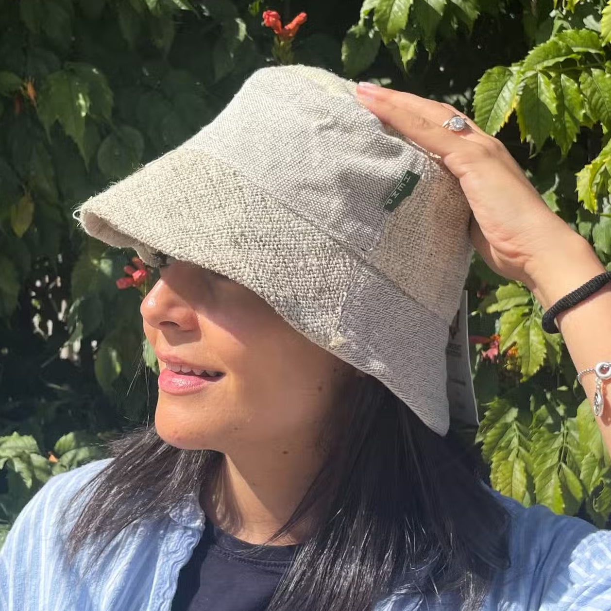 Eco-Friendly Hemp and Cotton Unisex Festival Bucket Hat - Natural