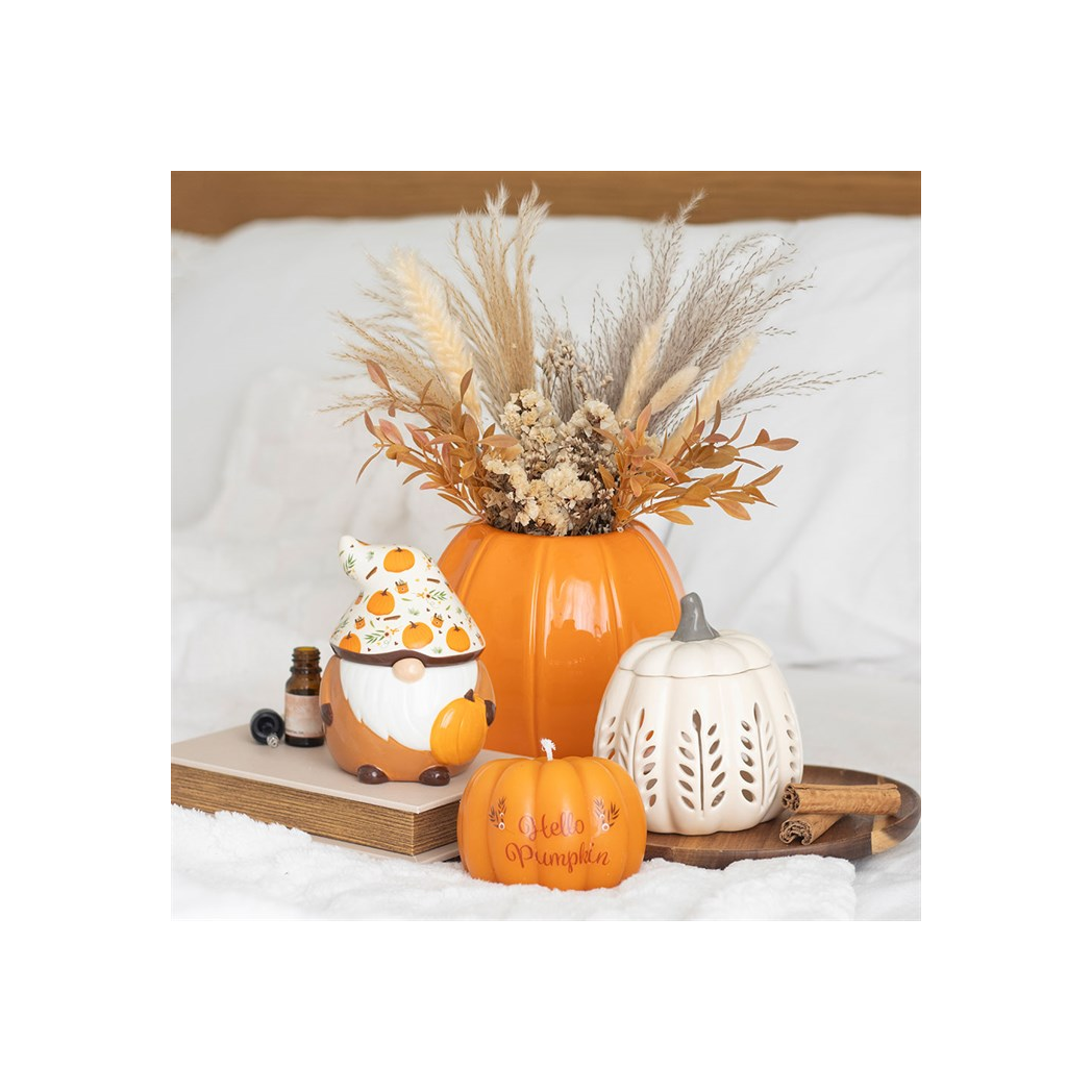 Hello Pumpkin Shaped Candle