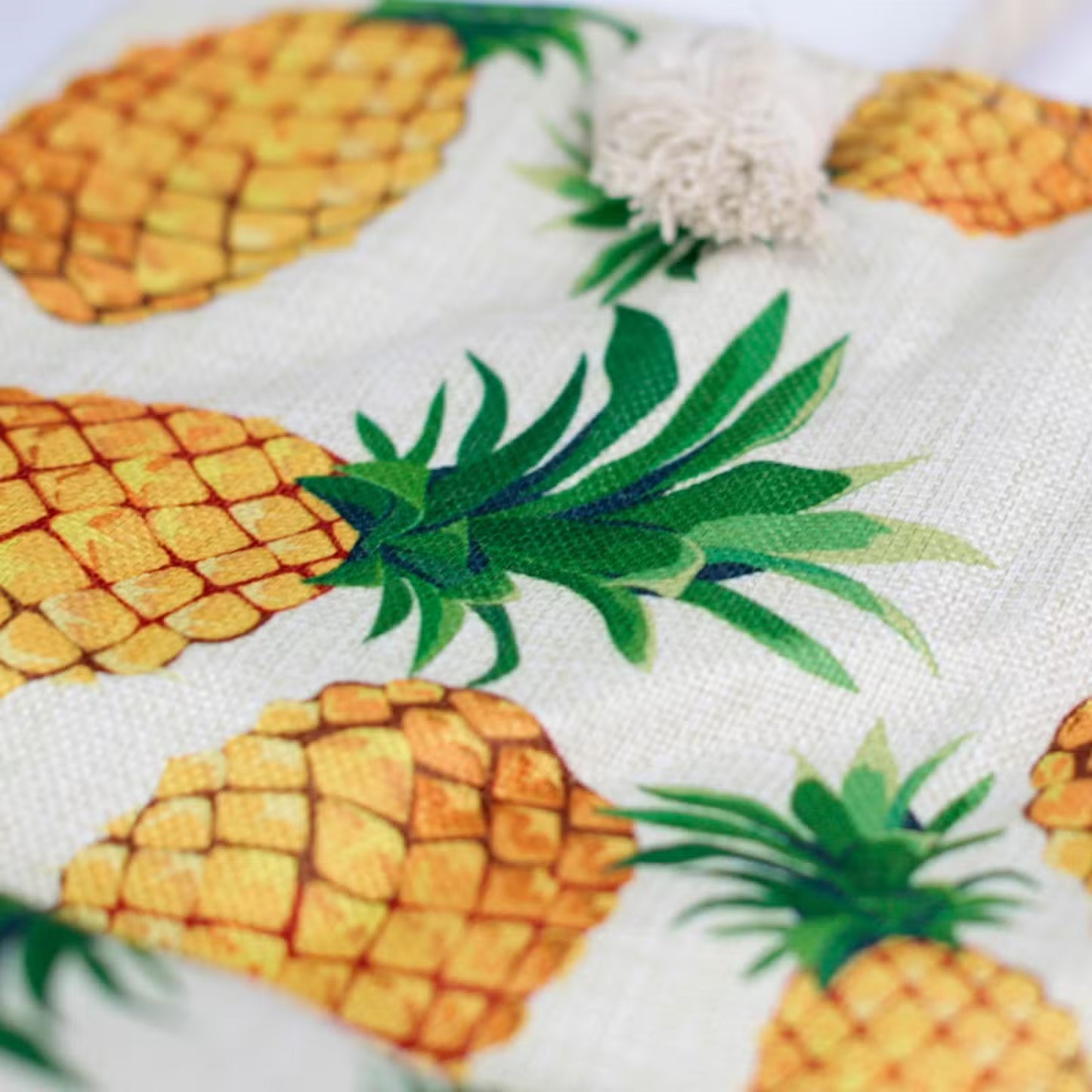 Classic Rope Handled Beach Bag - Pineapples